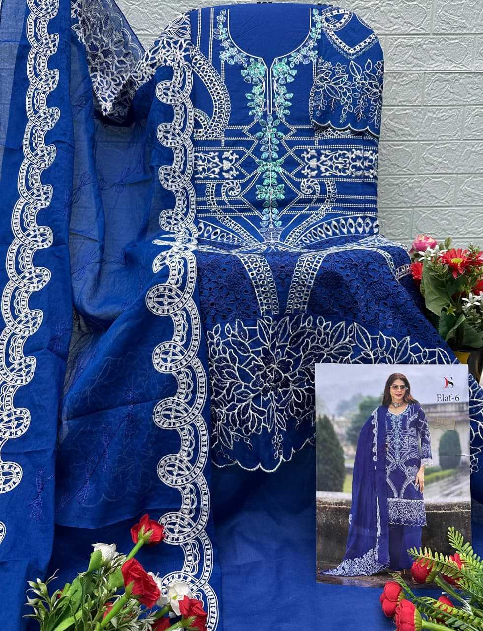 Ynf Cotton KESH677 DEEPSY Elaf Luxury Lawn 25-6 6001 Suits & Dresses Wholesale Embroidery Suits Cotton Suits Designer Suits Manufacturer- Kapda Export