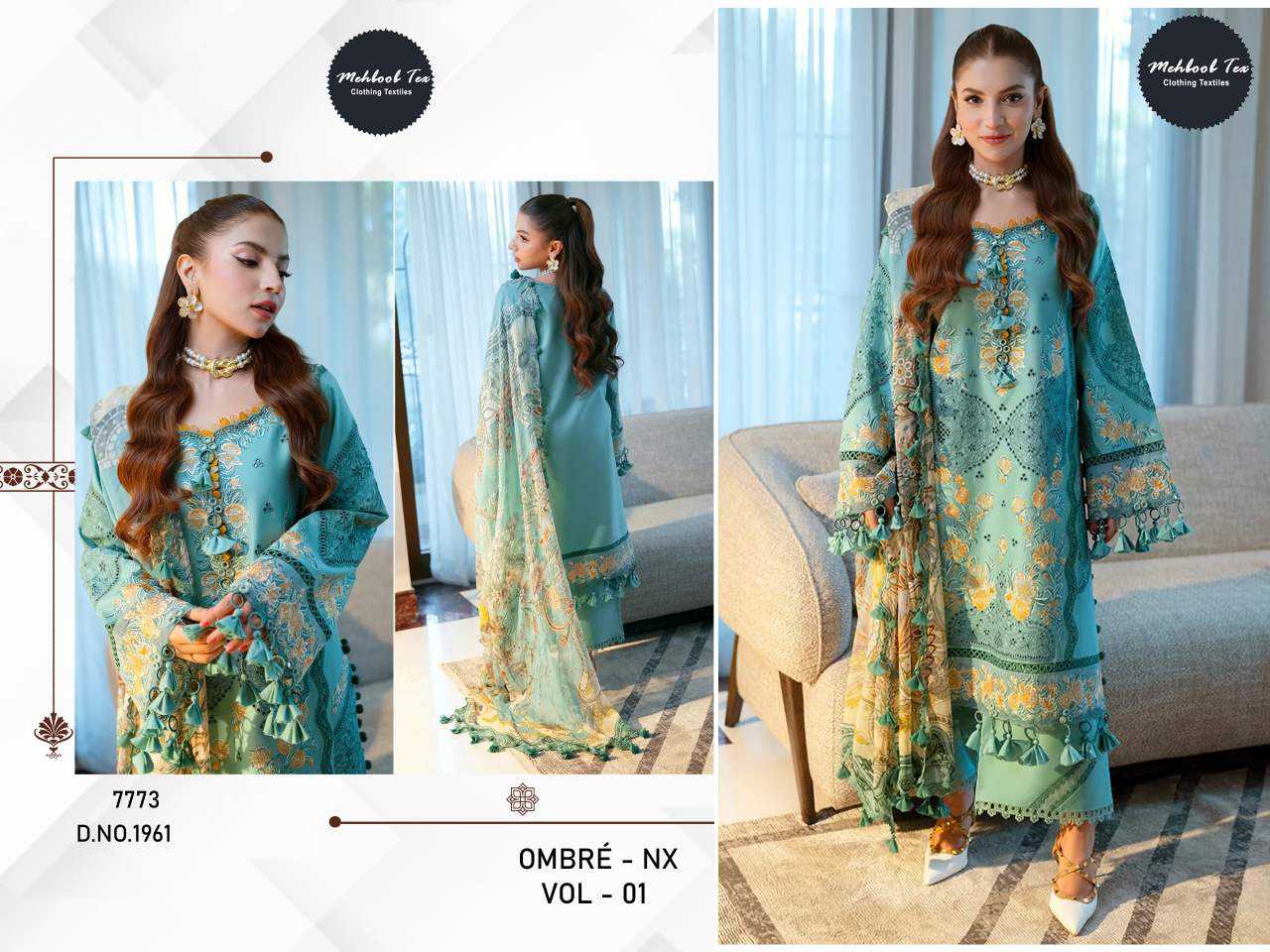 Ynf Cotton KESH677 MEHBOOB TEX STARLET LAWN COLLECTION-26 Suits & Dresses Wholesale Embroidery Suits Cotton Suits Designer Suits Manufacturer- Kapda Export