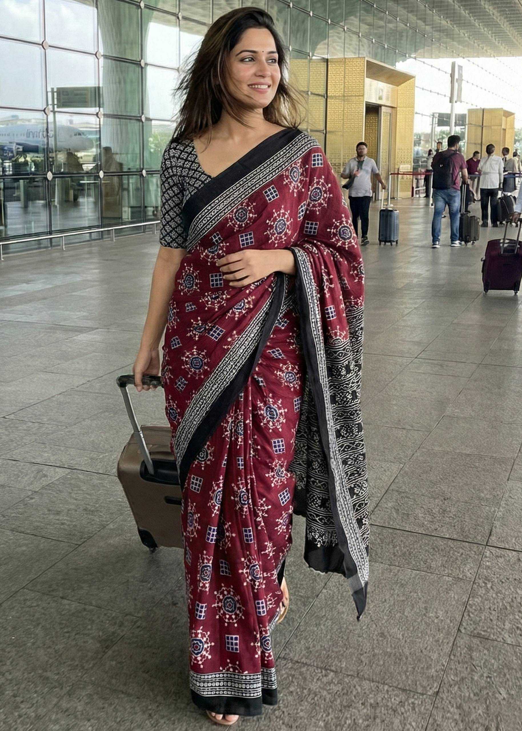 Ynf Cotton RIN229 Sambalpuri Sarees Wholesale Printed Sarees Ikkat Saree Cotton Sarees Manufacturer- Kapda Export