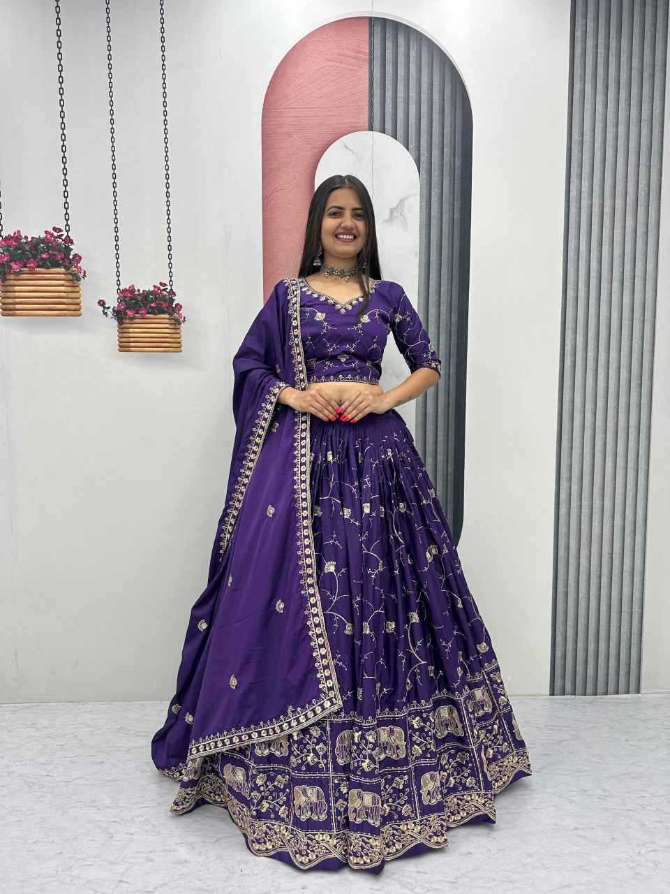 Ynf Crepe Silk KESH497 318 Lehengas Wholesale Designer Lehenga Wedding Lehenga Embroidered Lehenga Manufacturer- Kapda Export