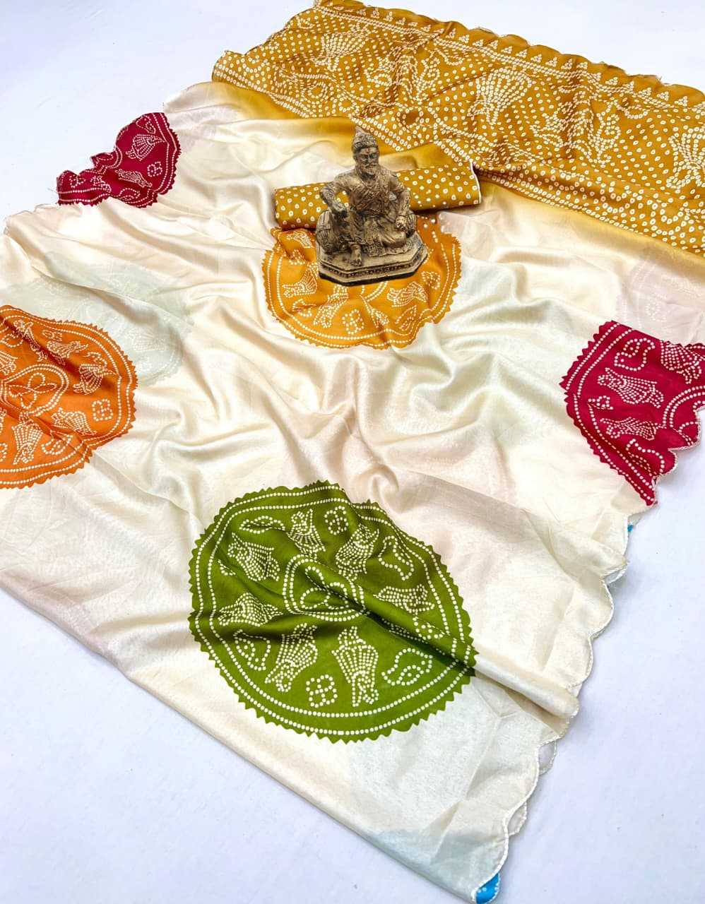 Ynf Crepe Silk KESH673 BANDHANI SPECIAL Silk Sarees Wholesale Printed Silk Saree Designer Silk Sarees Festival Silk Sarees Manufacturer- Kapda Export