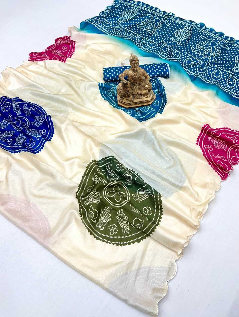 Ynf Crepe Silk KESH673 BANDHANI SPECIAL Silk Sarees Wholesale Printed Silk Saree Designer Silk Sarees Festival Silk Sarees Manufacturer- Kapda Export