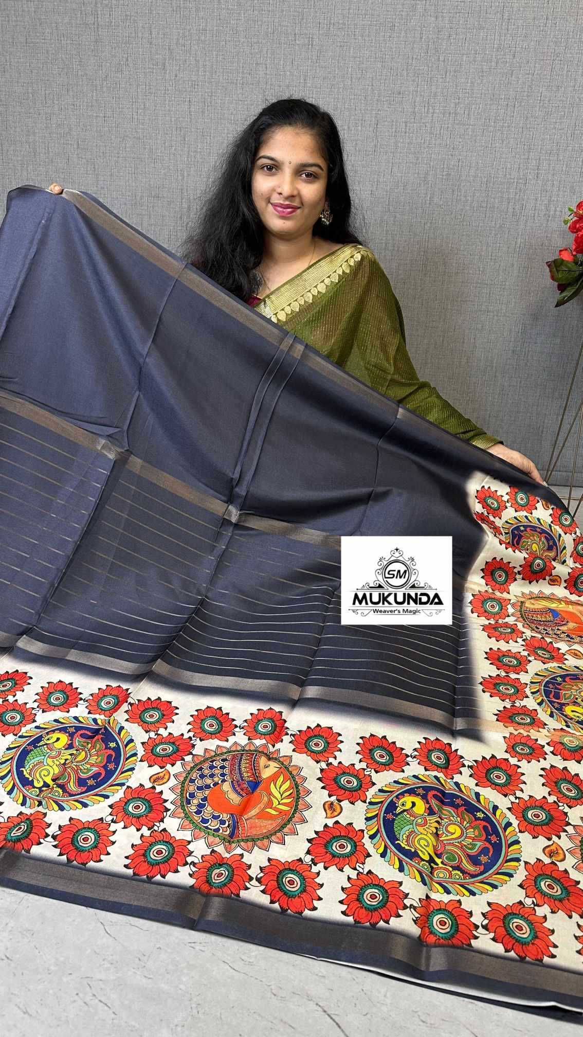 Ynf Fancy KESH575 Jaseena Sarees Wholesale Designer Sarees Kalamkari Sarees Traditional Sarees Manufacturer- Kapda Export