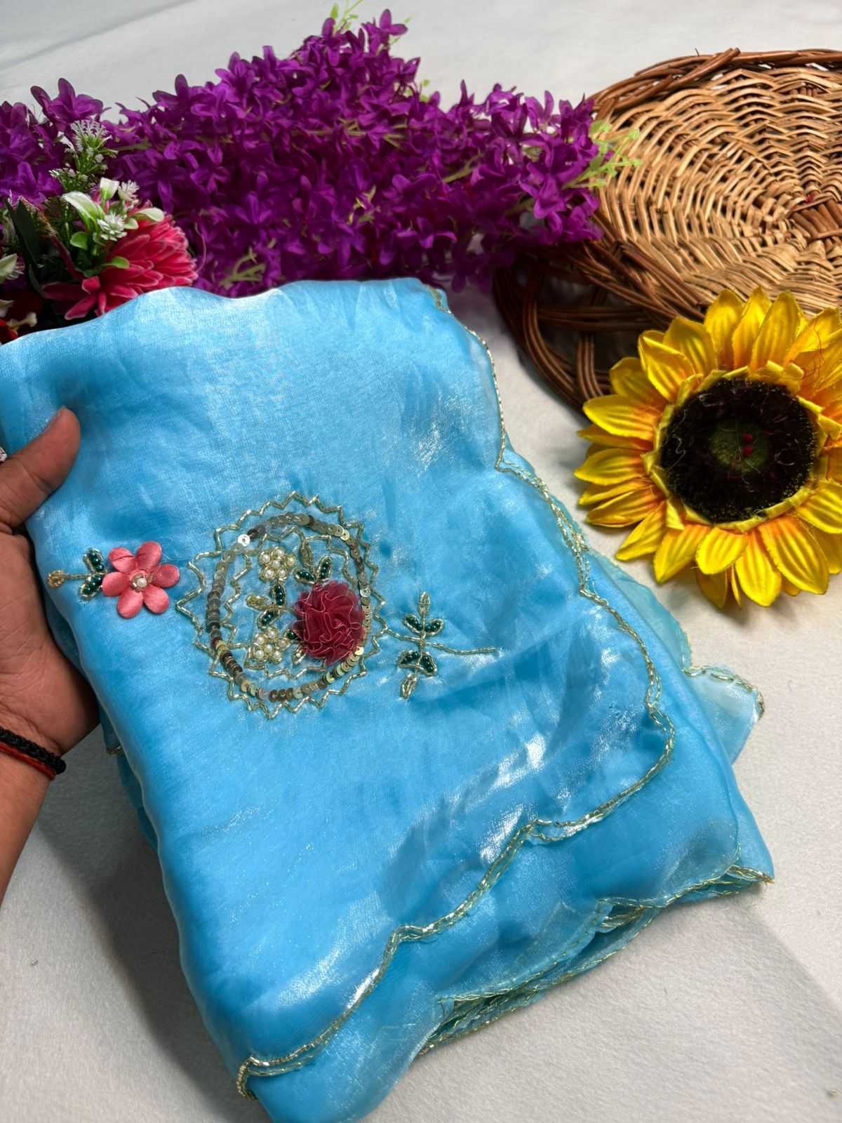 Ynf Fancy KESH576 265 Sarees Festive Collections Wholesale Sequin Sarees Hand Work Sarees Sarees With Blouse Manufacturer- Kapda Export