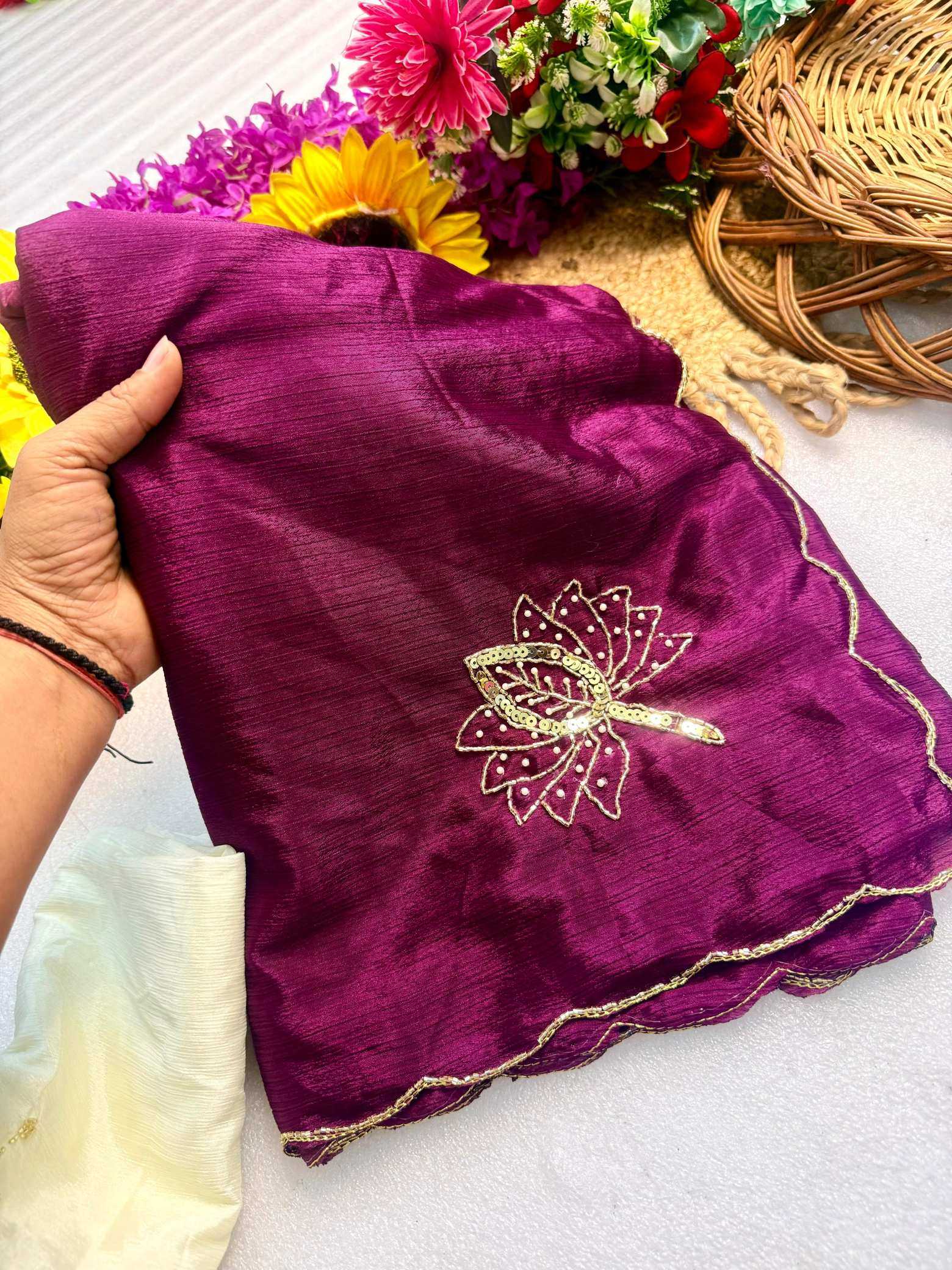 Ynf Fancy KESH576 Ahliza Sarees Wholesale Designer Sarees Sequence Sarees Hand Work Sarees Manufacturer- Kapda Export