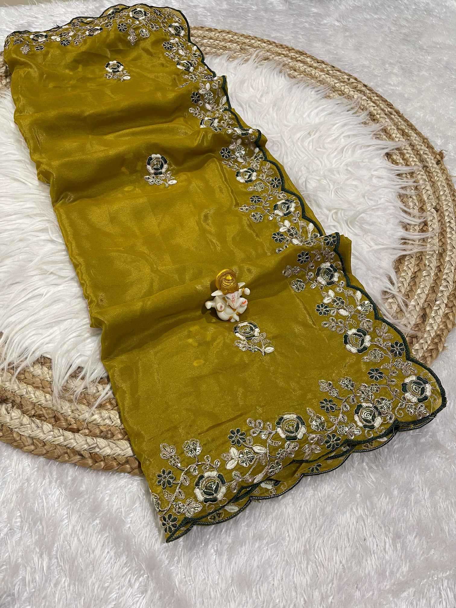 Ynf Fancy KESH725 Aakritiyaa Sarees Wholesale Designer Sarees Embroidered Sarees Cutwork Saree Manufacturer- Kapda Export