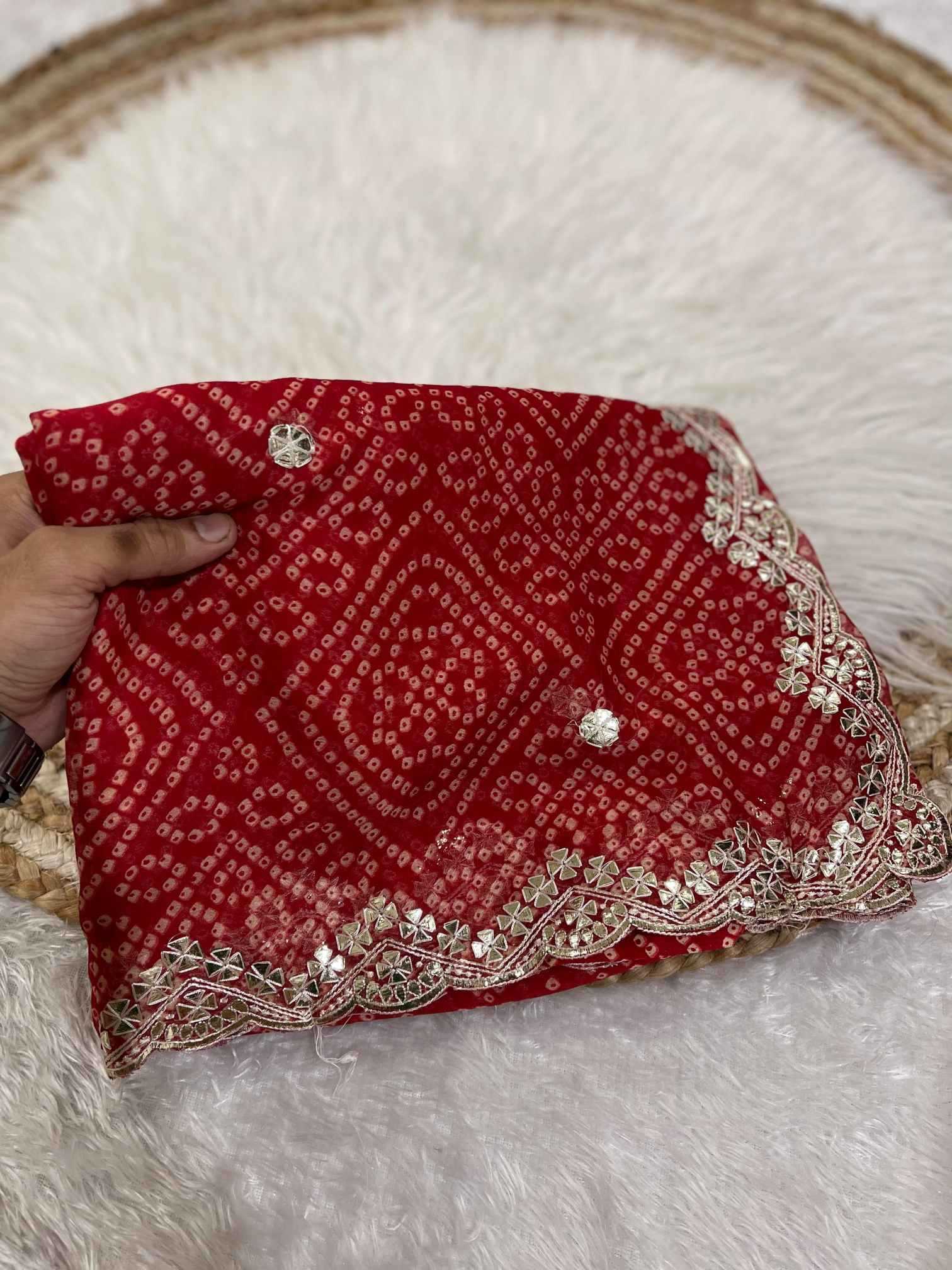 Ynf Fancy KESH725 Ahlina Sarees Wholesale Designer Sarees Gota Patti Sarees Bandhani Sarees Manufacturer- Kapda Export