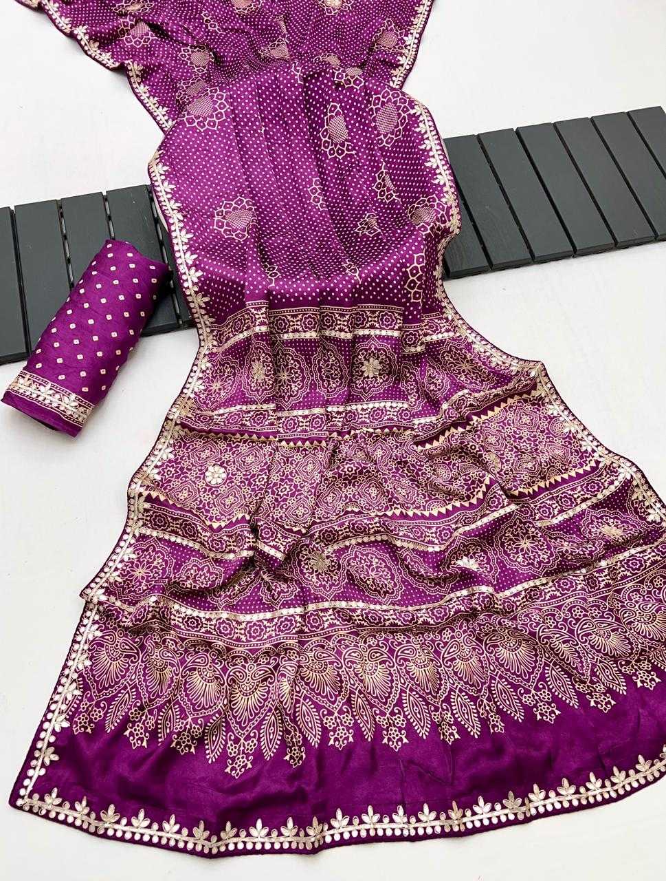 Ynf Gajji Silk KESH649 Aima Silk Sarees Wholesale Gajji Modal Sarees Printed Silk Saree Designer Silk Sarees Manufacturer- Kapda Export