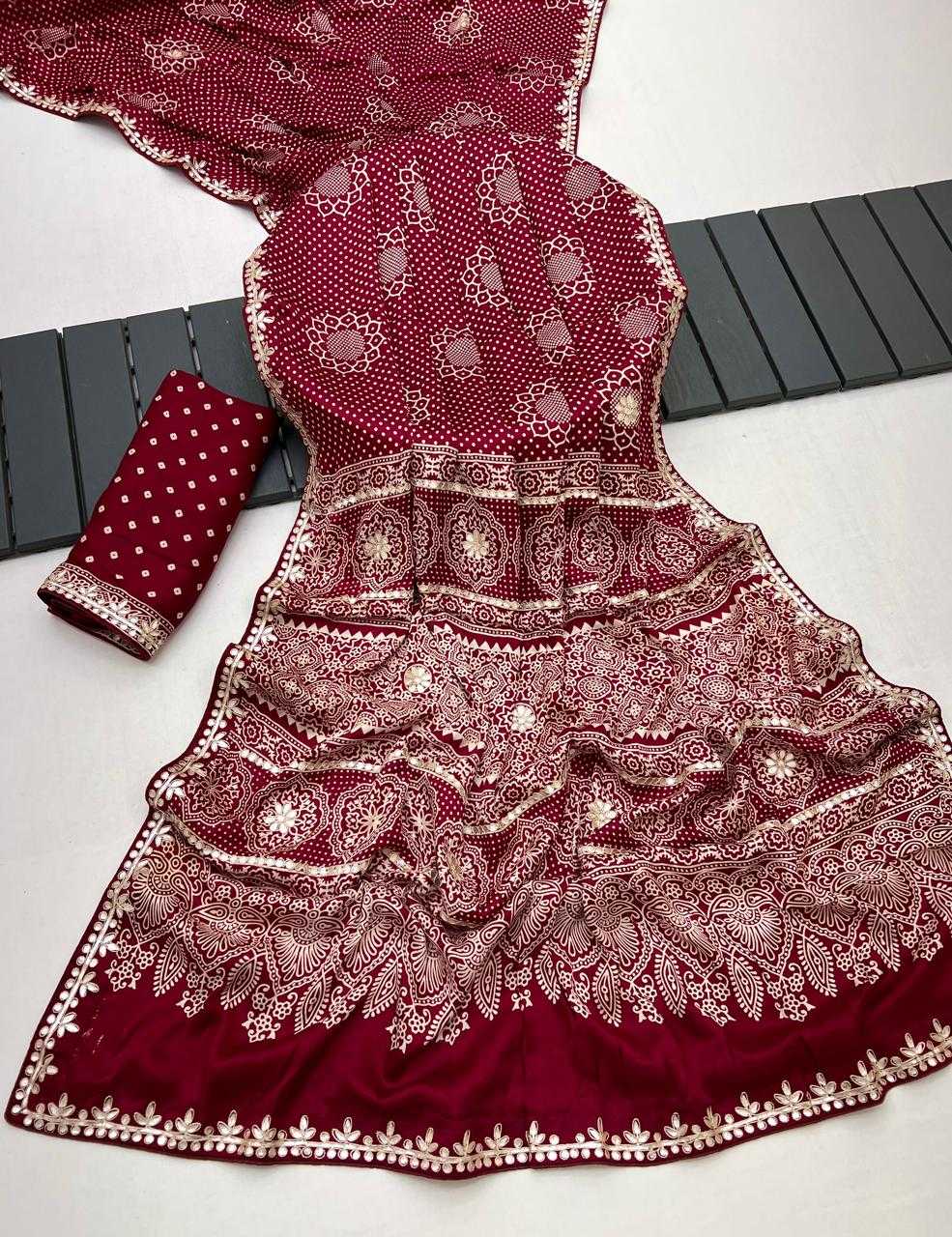 Ynf Gajji Silk KESH649 Aima Silk Sarees Wholesale Gajji Modal Sarees Printed Silk Saree Designer Silk Sarees Manufacturer- Kapda Export