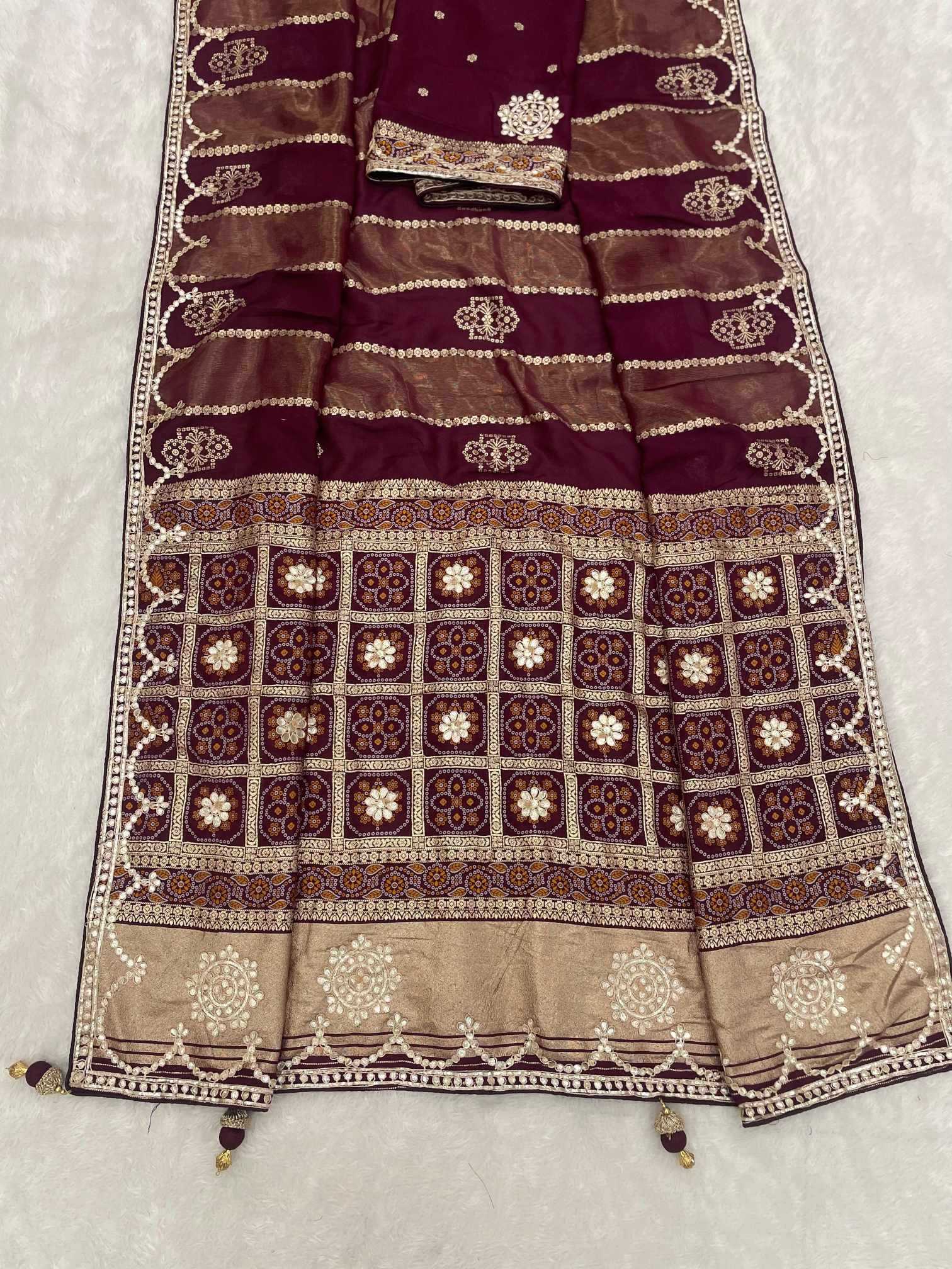Ynf Gajji Silk KESH649 Antra Silk Sarees Wholesale Gajji Modal Sarees Brocade Sarees Printed Silk Saree Manufacturer- Kapda Export