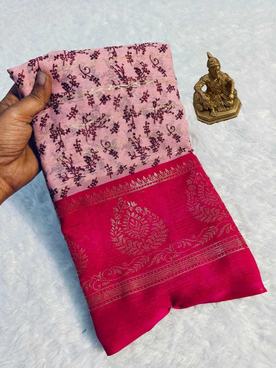 Ynf Georgette KESH673 IVORY GEORGETTE Sarees Wholesale Designer Sarees Printed Sarees Georgette Sarees Manufacturer- Kapda Export