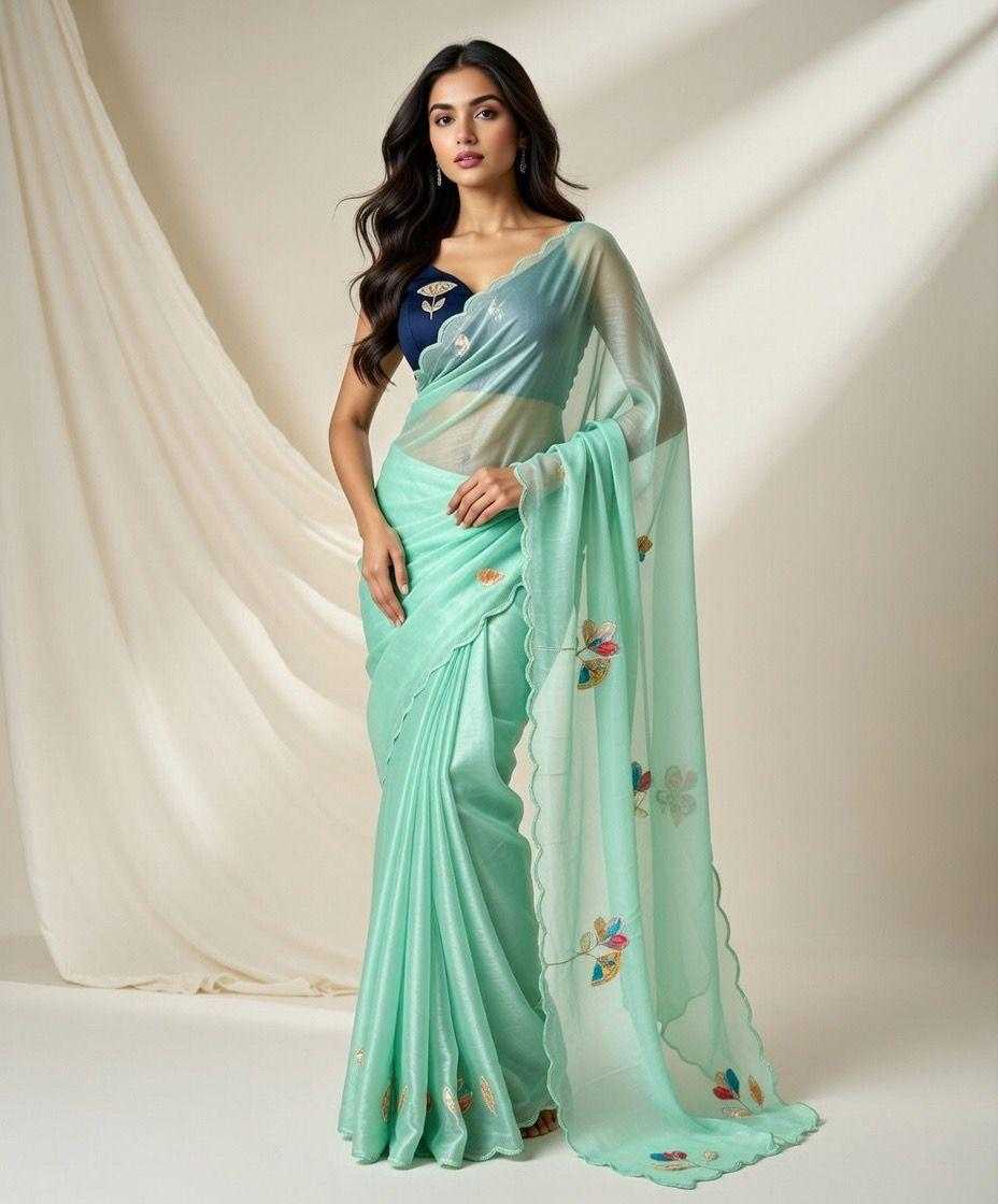 Ynf Georgette KESH681 105 Sarees Festive Collections Wholesale Georgette Sarees Floral Sarees Cutwork Saree Manufacturer- Kapda Export