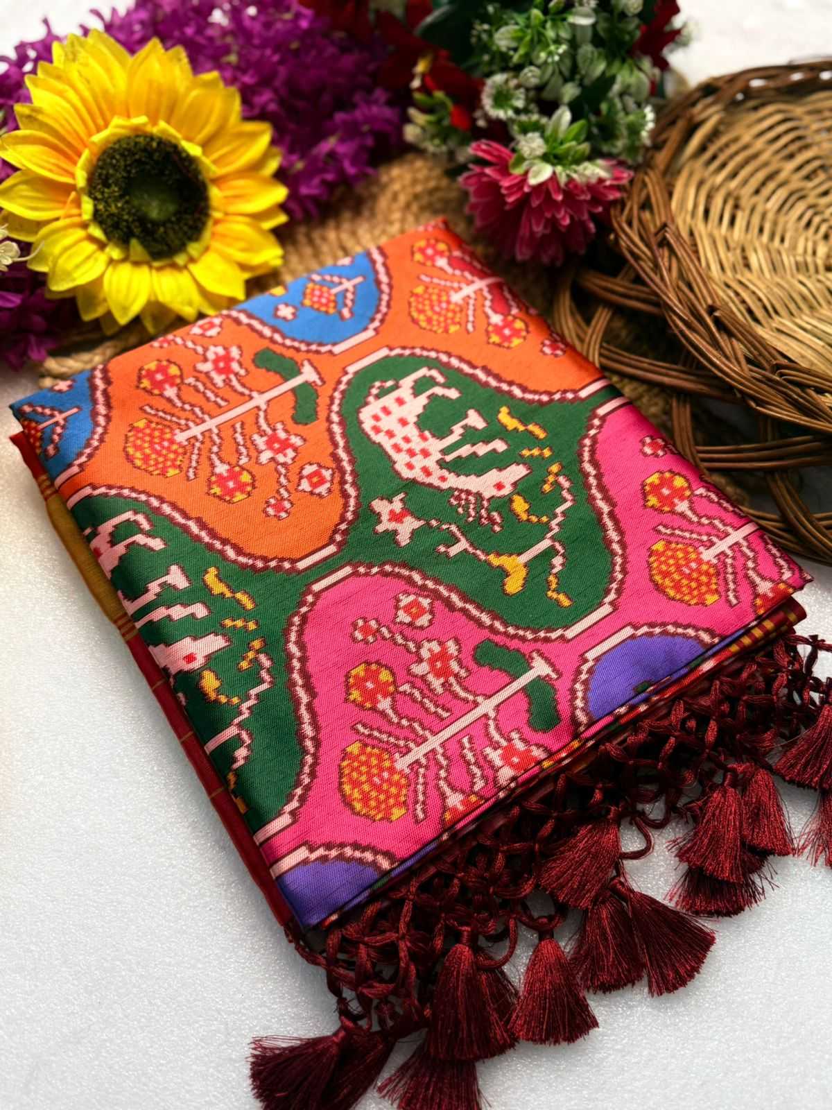 Ynf Handloom Silk KESH576 Pavitra Patola vol-2 Sarees Festive Collections Wholesale Zari Border Sarees Silk Sarees Festive Sarees Manufacturer- Kapda Export