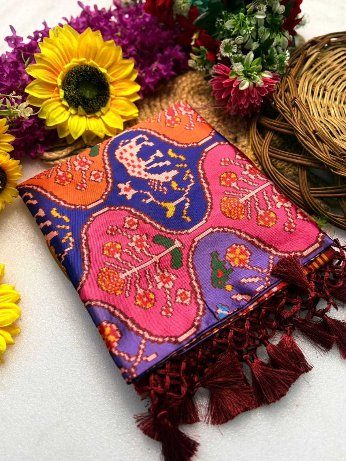 Ynf Handloom Silk KESH576 Pavitra Patola vol-2 Sarees Festive Collections Wholesale Zari Border Sarees Silk Sarees Festive Sarees Manufacturer- Kapda Export