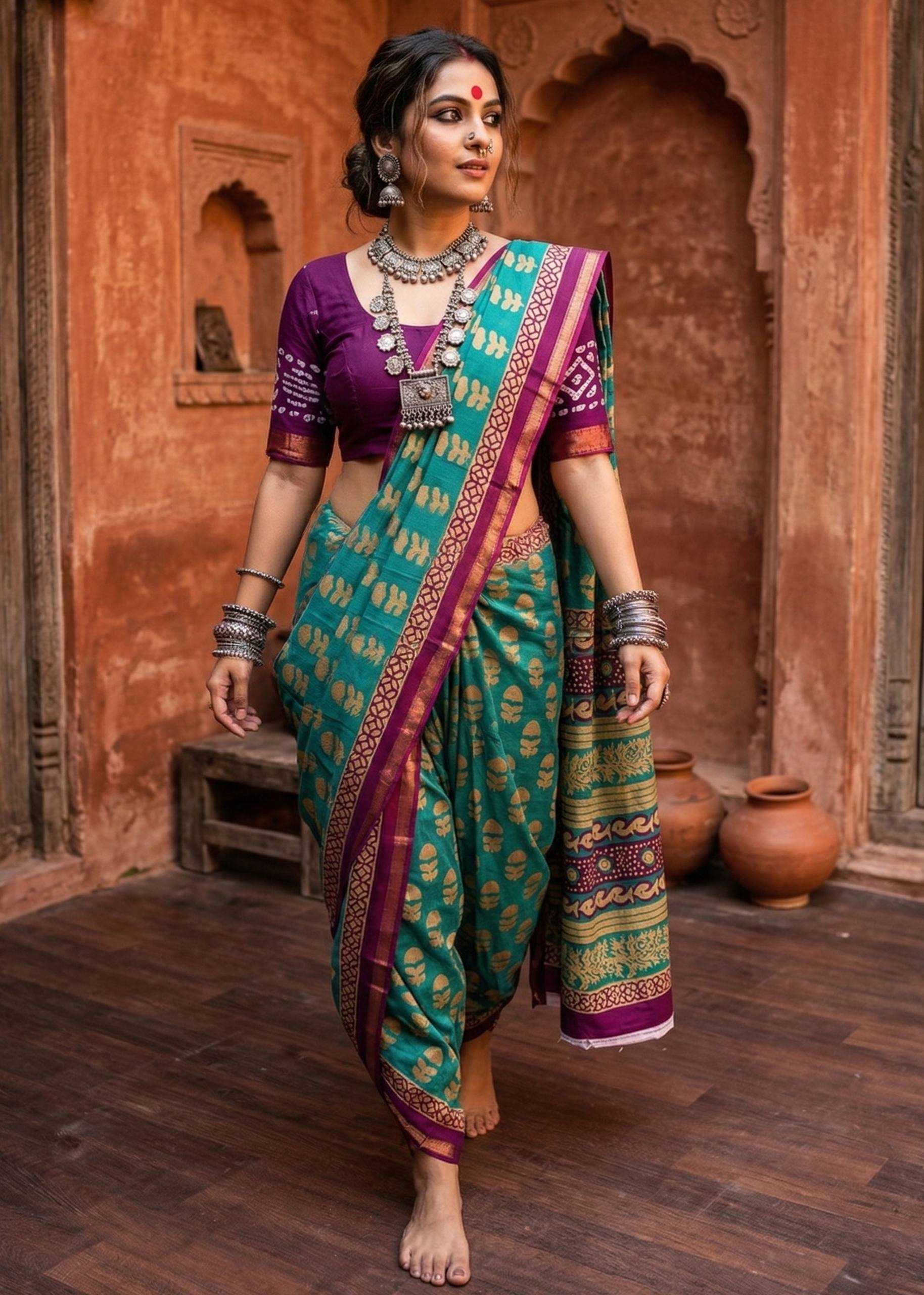 Ynf Heavy Maslin Cotton RIN229 Quality Sarees Wholesale Printed Sarees Embroidered Sarees Zari Border Sarees Manufacturer- Kapda Export