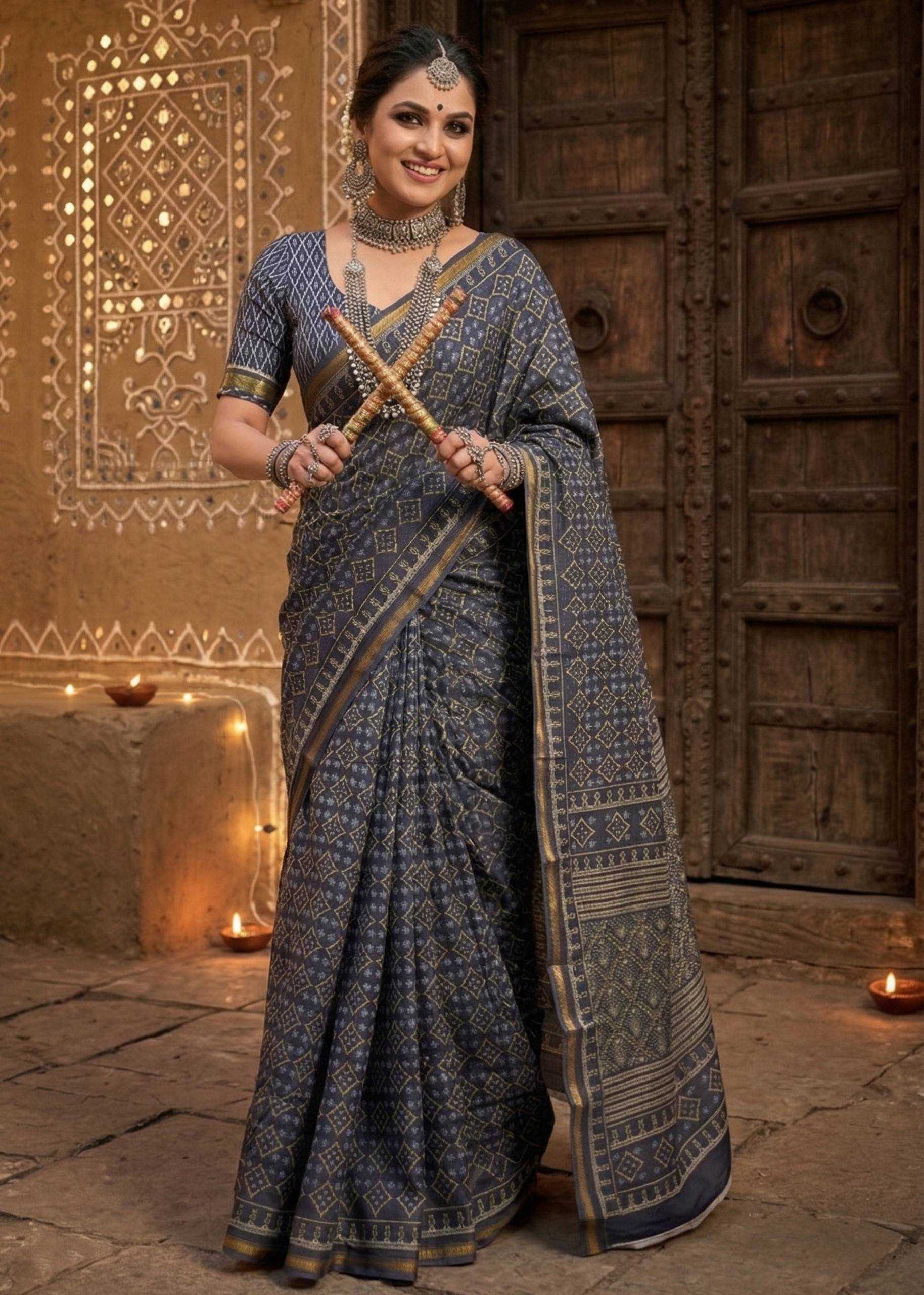 Ynf Heavy Maslin Cotton RIN229 saree Sarees Wholesale Printed Sarees Zari Border Sarees Cotton Sarees Manufacturer- Kapda Export