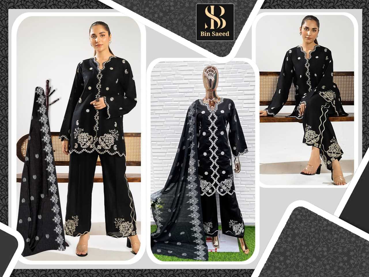 Ynf Heavy Roman Silk KESH677 BIN SAEED SD-111 Suits & Dresses Wholesale Printed Suits Embroidery Suits Ladies Silk Suit Manufacturer- Kapda Export