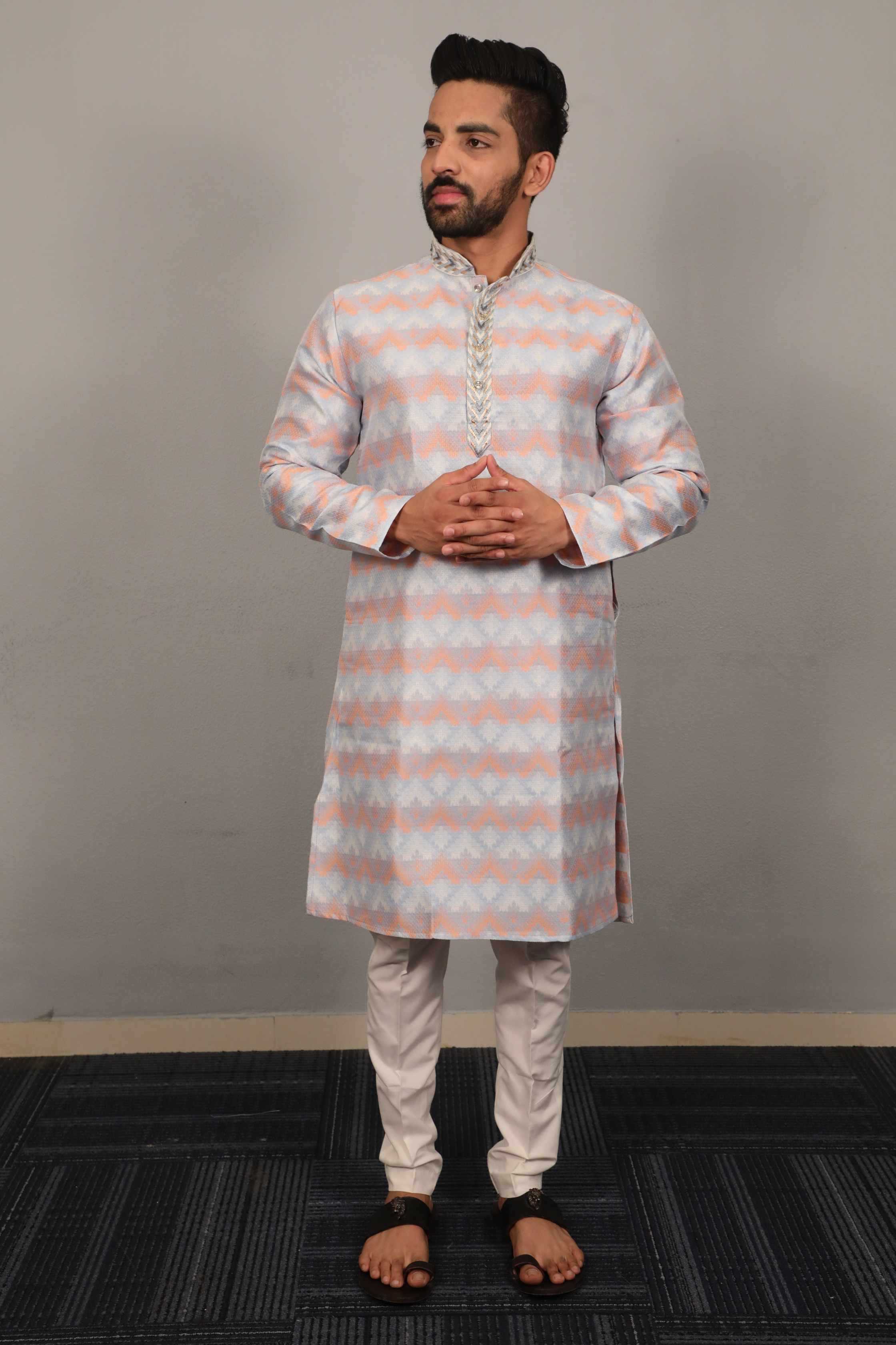 Ynf Jacquard KESH747 MORPANKH Mens Wear Wholesale Mens Kurtas Men Cotton Kurta Designer Ethnic Set Manufacturer- Kapda Export