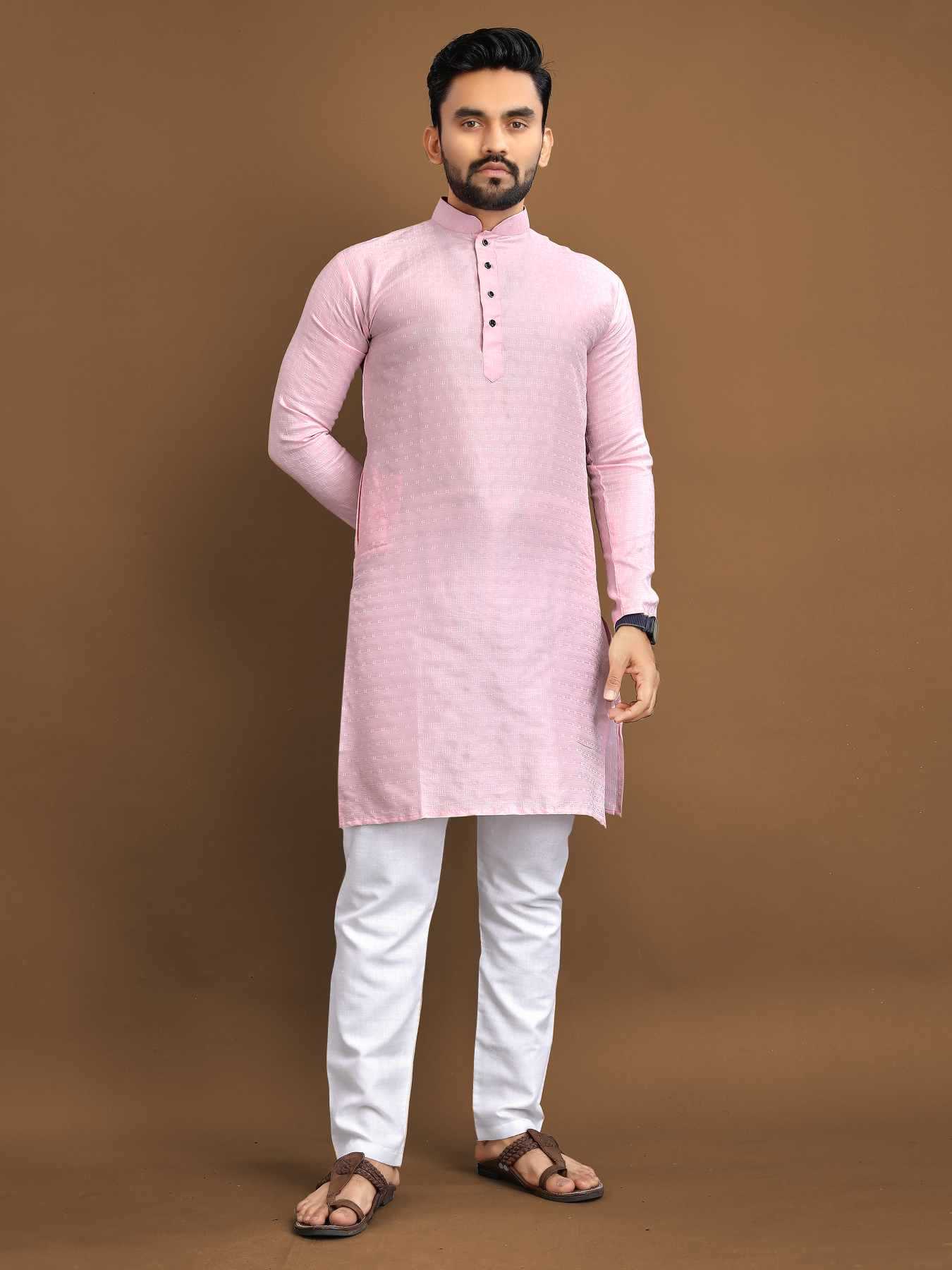 Ynf Jacquard KESH747 POSHAK Mens Wear Wholesale Mens Kurtas Men Cotton Kurta Men Kurta Pajama Manufacturer- Kapda Export