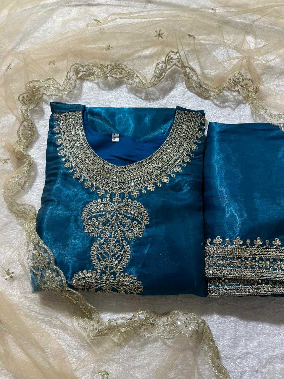 Ynf Jimmy Choo KESH502 1109 Suits & Dresses Wholesale Embroidery Suits Palazzo Suit Designer Suits Manufacturer- Kapda Export