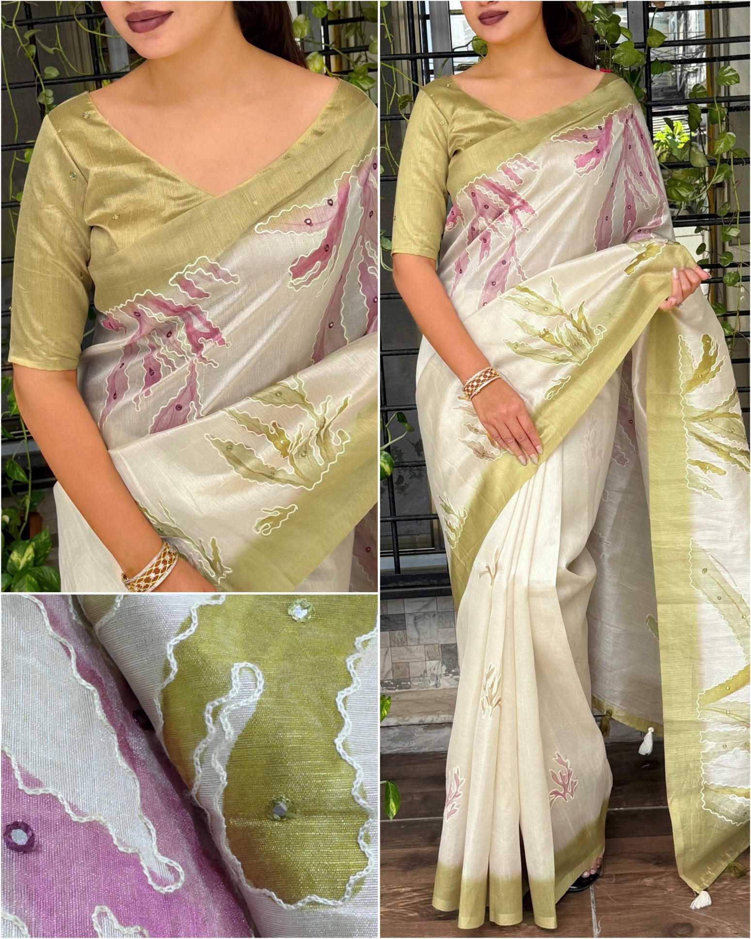 Ynf Linen KESH501 Sambhavi Sarees Wholesale Printed Sarees Kashmiri Sarees Linen Sarees Manufacturer- Kapda Export