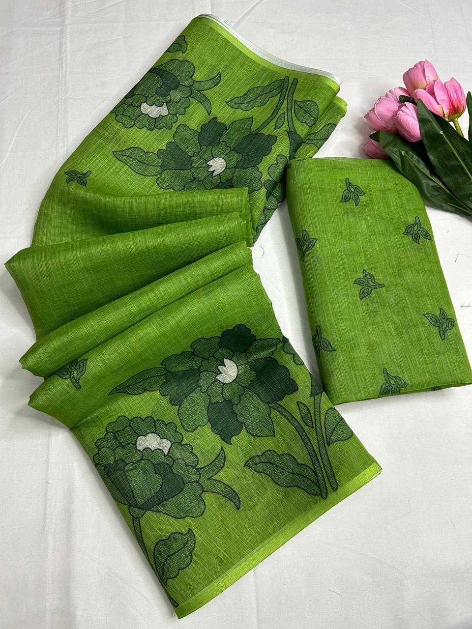 Ynf Linen KESH690 301 Ragini Sarees Wholesale Designer Sarees Printed Sarees Linen Sarees Manufacturer- Kapda Export