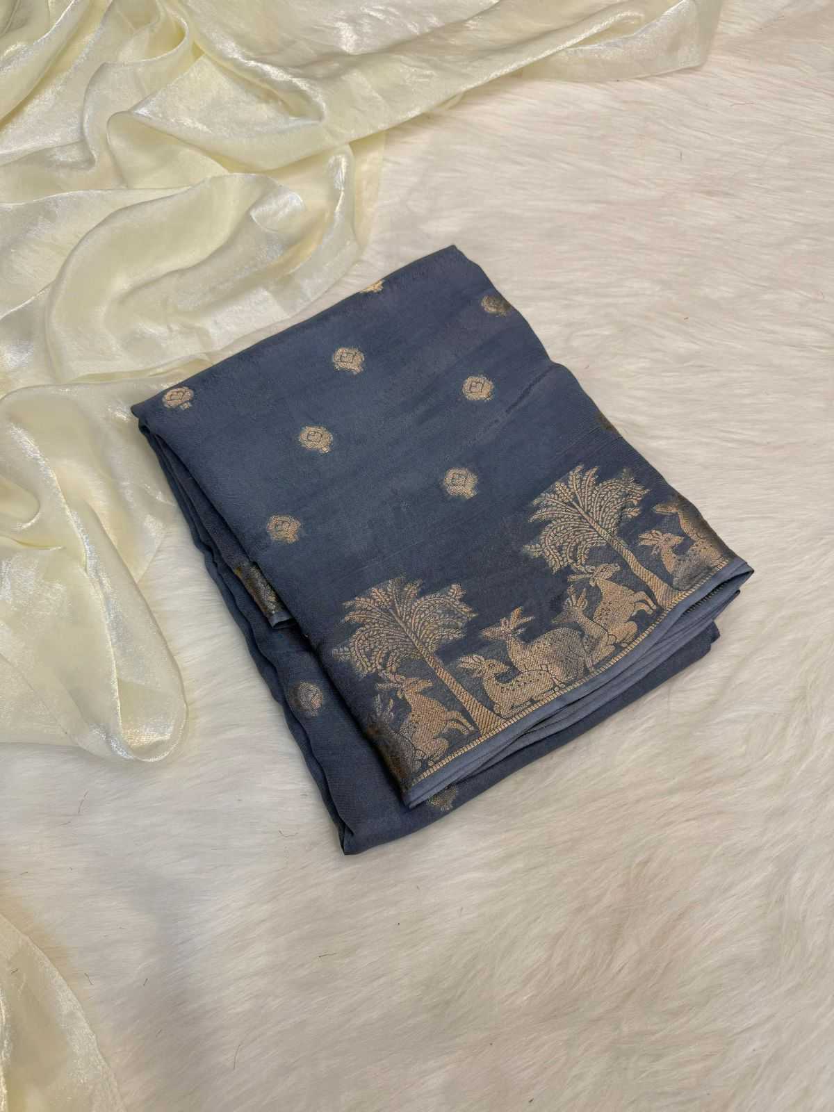 Ynf Muslin Silk KESH676 107 Sarees Festive Collections Wholesale Viscose Saree Silk Sarees Sarees With Blouse Manufacturer- Kapda Export