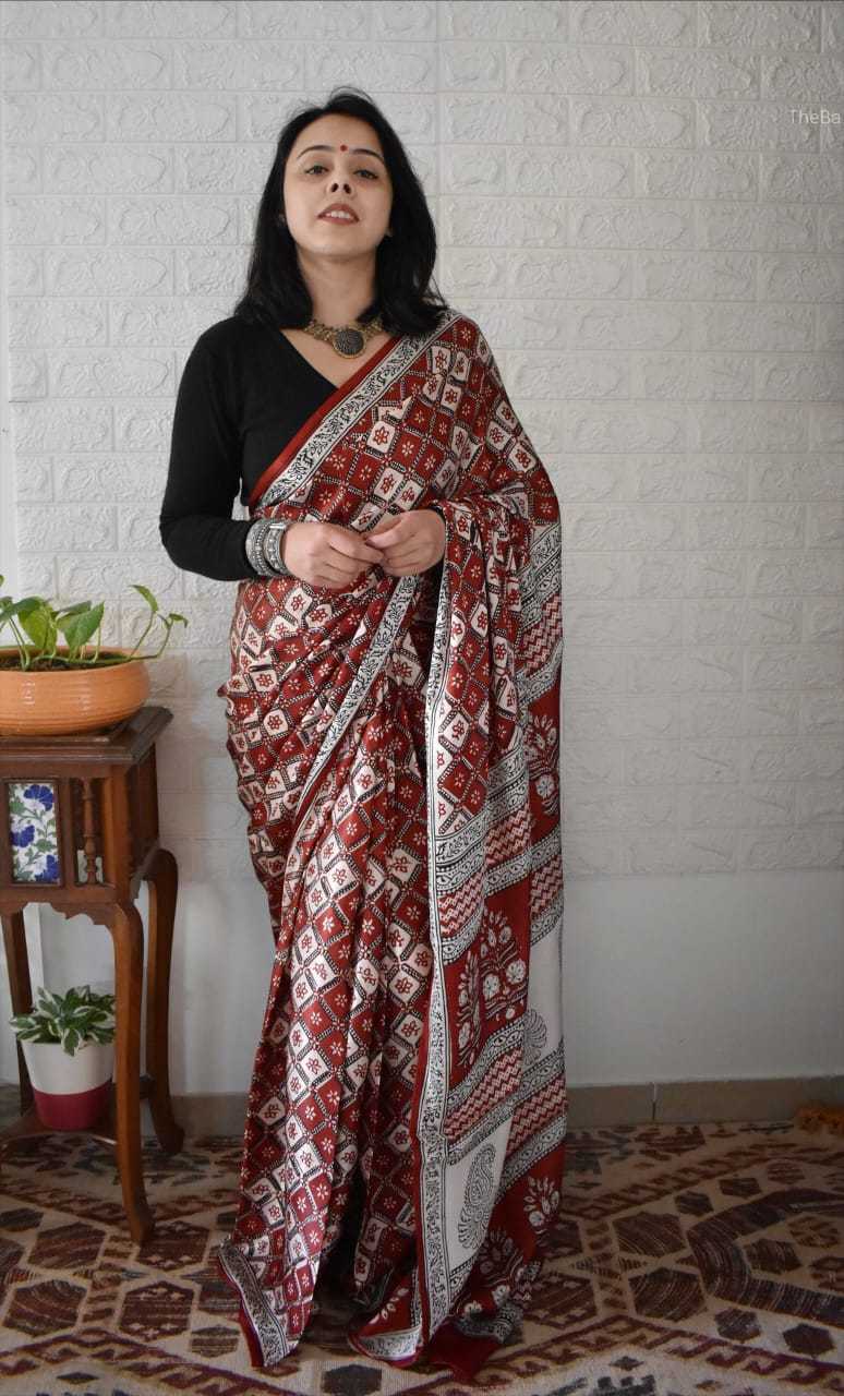 Ynf Muslin Silk KESH682 Aamira Silk Sarees Wholesale Hand Block Printed Silk Saree Muslin Silk Saree Lightweight Silk Sarees Manufacturer- Kapda Export