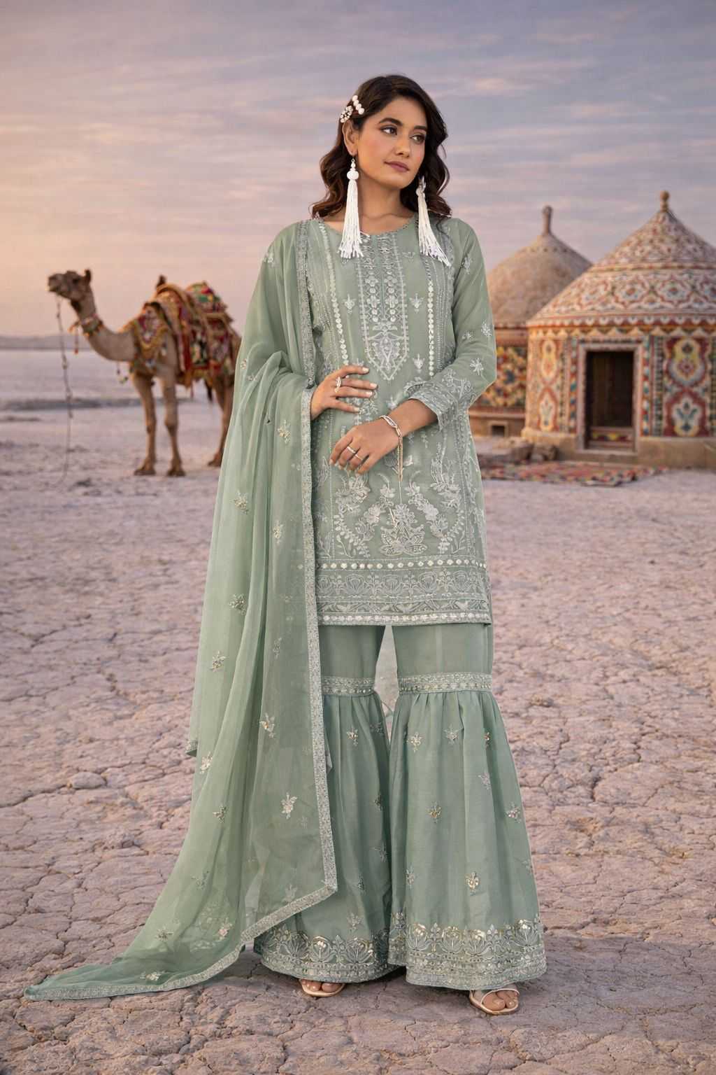 Ynf Nylon RIN236 1316 Suits & Dresses Islamic Clothing Festive Collections Wholesale Pakistani Suits Palazzo Suit Suit Material Manufacturer- Kapda Export