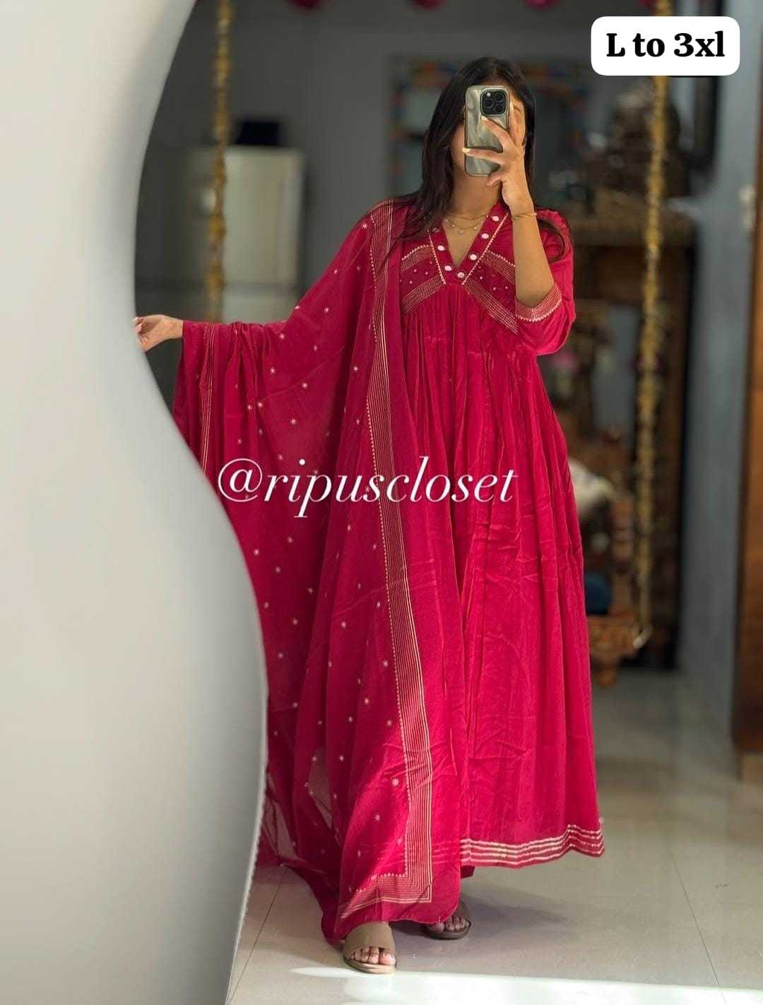 Ynf Pure Cotton KESH623 128 Suits & Dresses Festive Collections Wholesale Cotton Suits Anarkali Suits Handwork Suits Manufacturer- Kapda Export