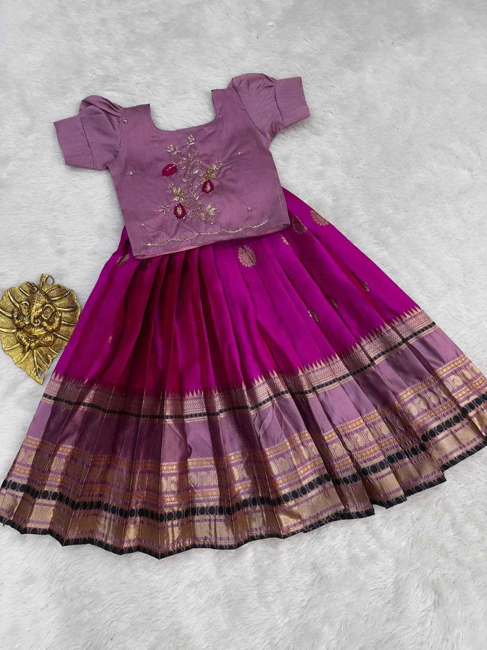 Ynf Pure Silk RIN161 PIC Kids Wear Wholesale Kids Lehenga Kids Designer Frock Kids Navratri Outfits Manufacturer- Kapda Export