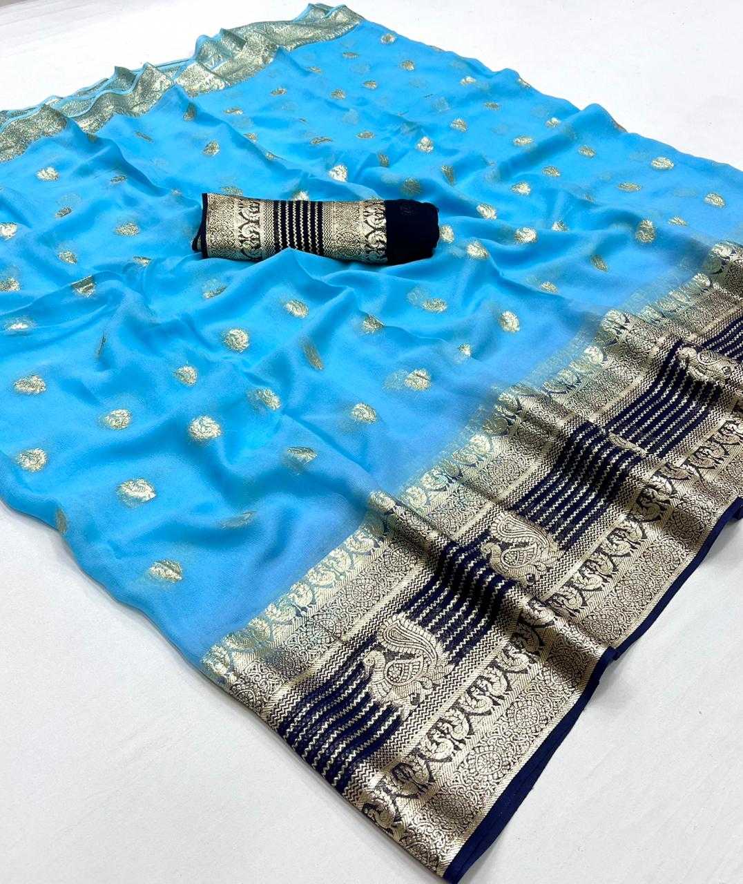 Ynf Pure Viscos KESH635 Aakriti Sarees Wholesale Georgette Sarees Zari Border Sarees Viscose Saree Manufacturer- Kapda Export