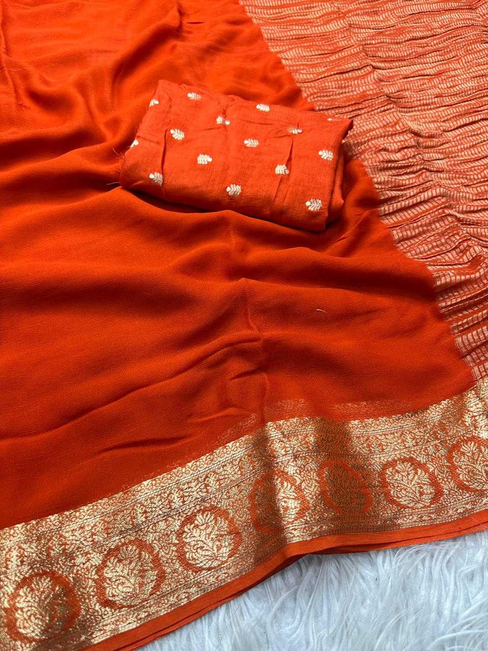 Ynf Pure Viscos KESH671 Komal Sarees Wholesale Georgette Sarees Jacquard Saree Viscose Saree Manufacturer- Kapda Export