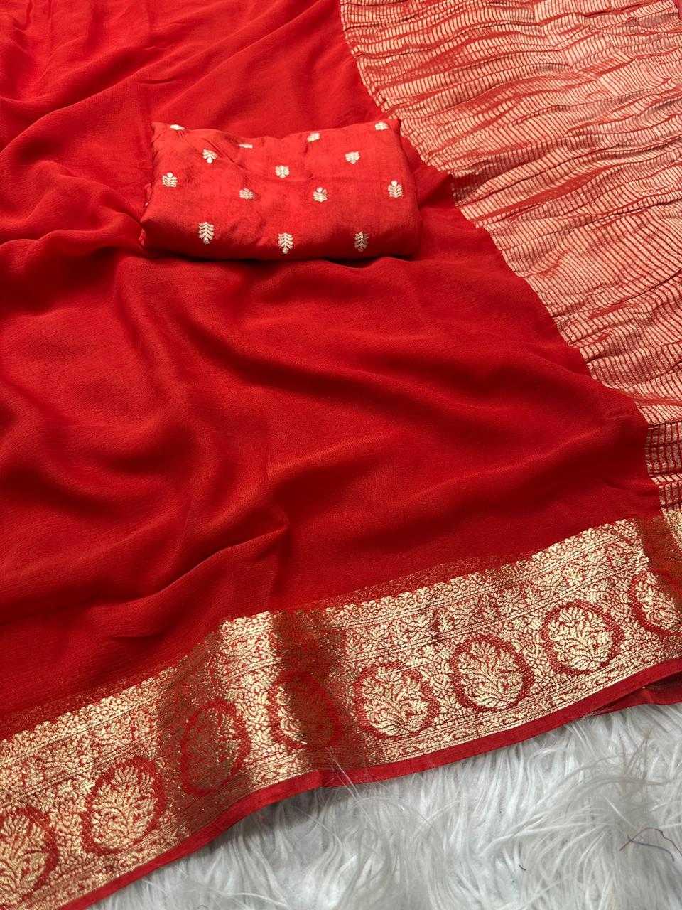 Ynf Pure Viscos KESH671 Komal Sarees Wholesale Georgette Sarees Jacquard Saree Viscose Saree Manufacturer- Kapda Export