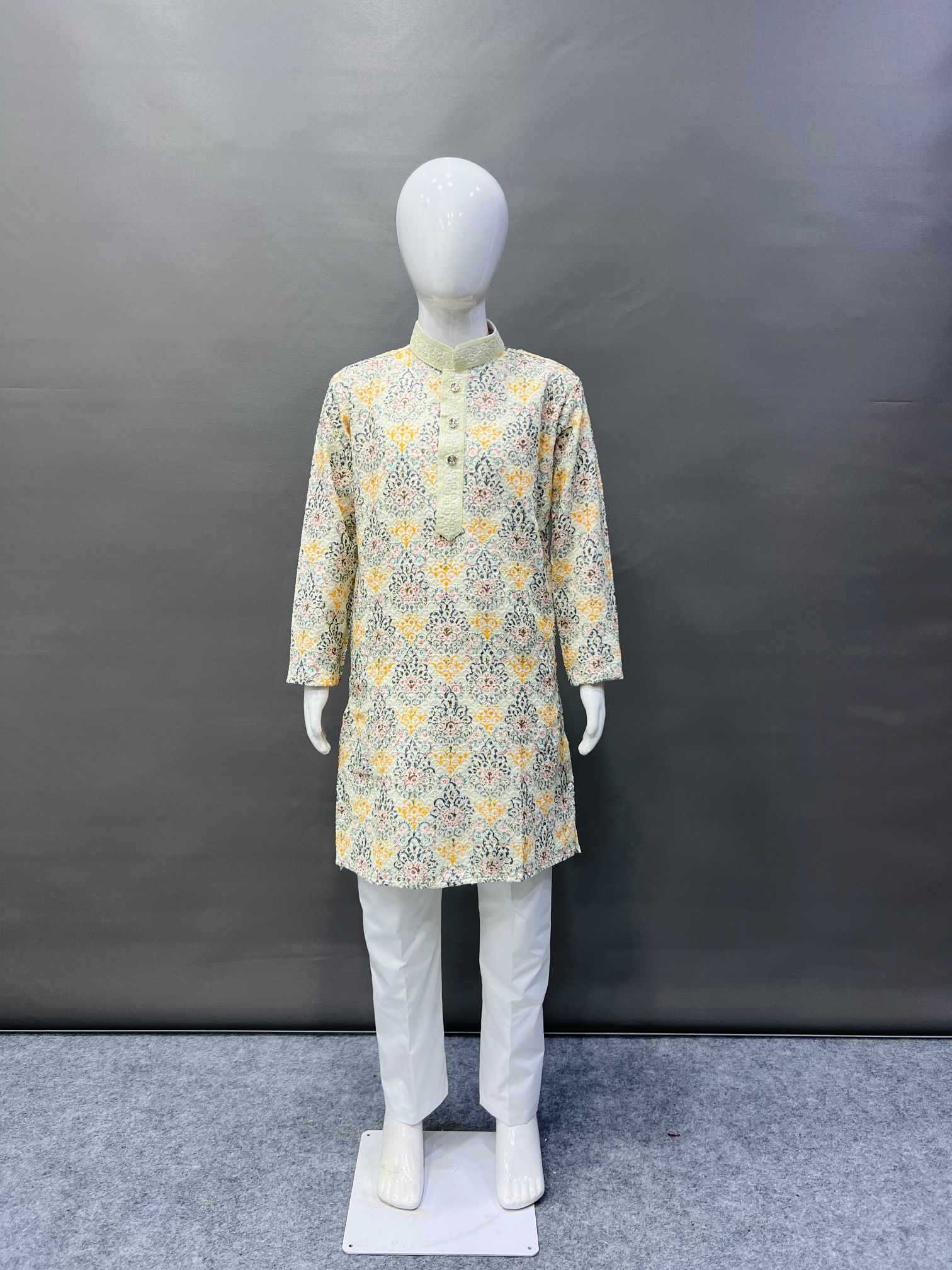 Ynf Reyon Cotton KESH747 TARA Mens Wear Wholesale Mens Kurta Pyjama Embroidered Kurta Pajama Designer Ethnic Set Manufacturer- Kapda Export