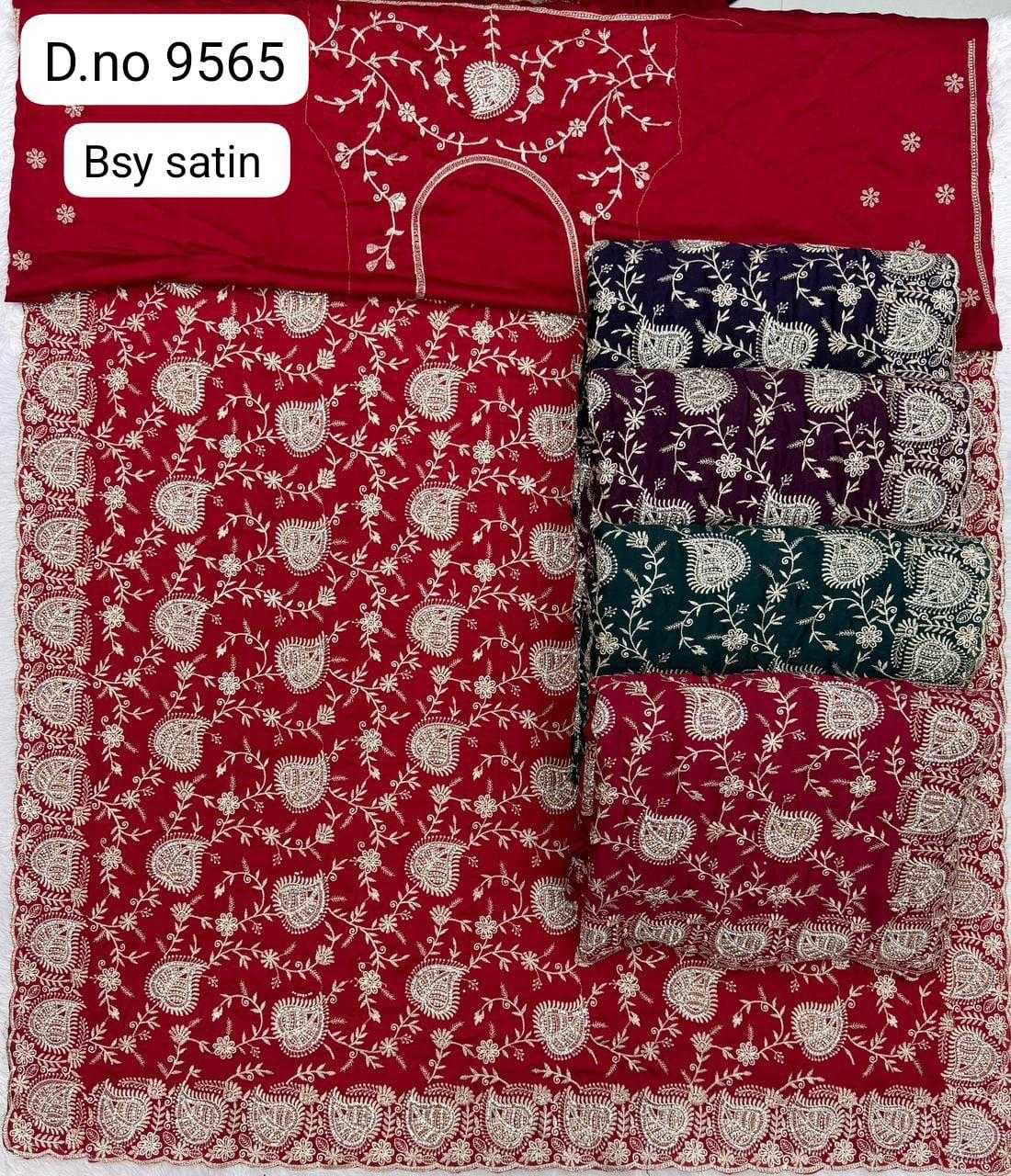 Ynf Satin KESH114 9565 Sarees Wholesale Stone Work Saree Zari Border Sarees Satin Sarees Manufacturer- Kapda Export