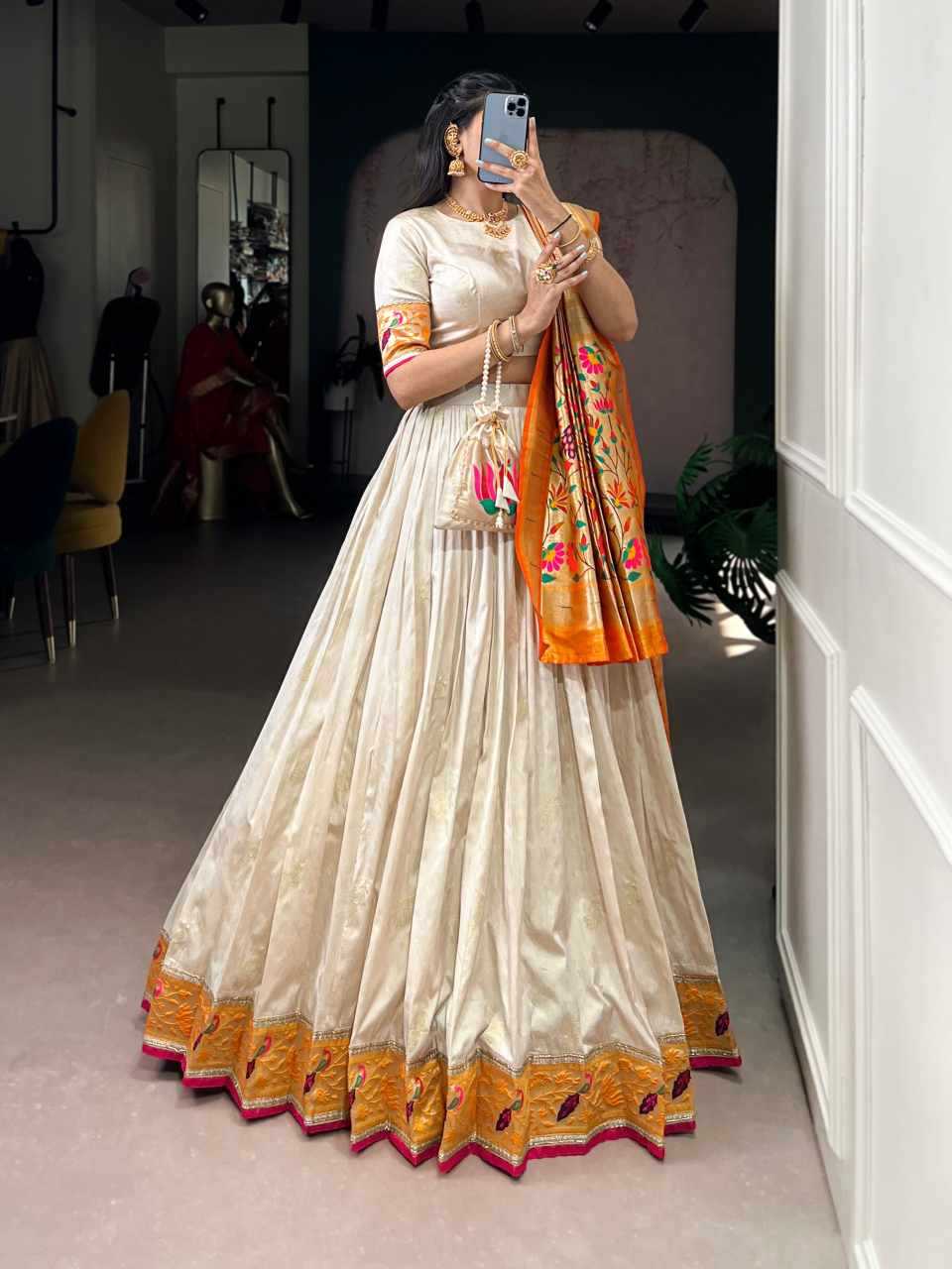 Ynf Silk KESH134 KAMKASHI Lehengas Wholesale Silk Lehenga Embroidered Lehenga Zari Work Lehenga Manufacturer- Kapda Export