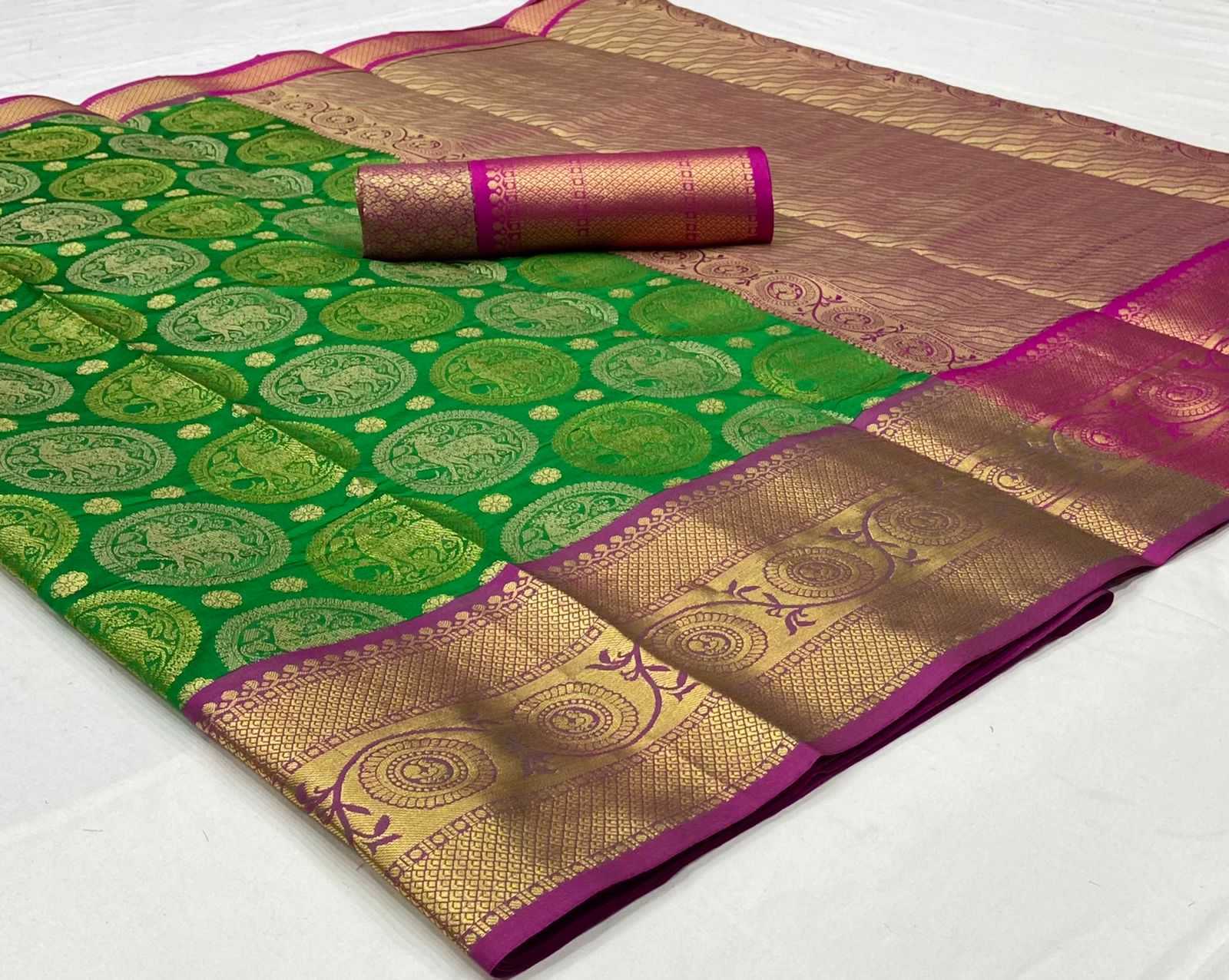 Ynf Silk KESH548 ROUND Sarees Festive Collections Wholesale Kanchipuram Sarees Zari Border Sarees Zari Sarees Manufacturer- Kapda Export