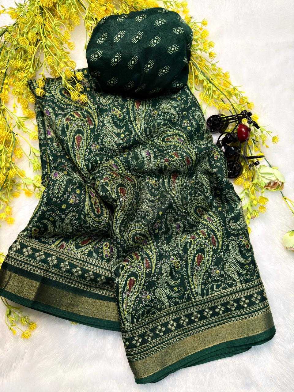 Ynf Soft Cotton KESH554 AJARAK Sarees Wholesale Printed Sarees Ajrakh Sarees Traditional Sarees Manufacturer- Kapda Export