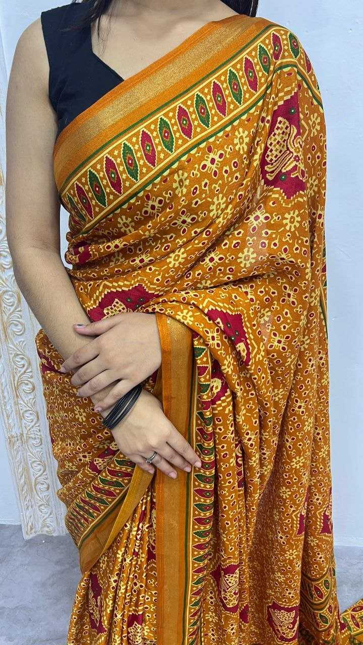Ynf Soft Cotton Silk RIN207 2314 Sarees Wholesale Pre Draped Saree Embroidered Sarees Festive Sarees Manufacturer- Kapda Export