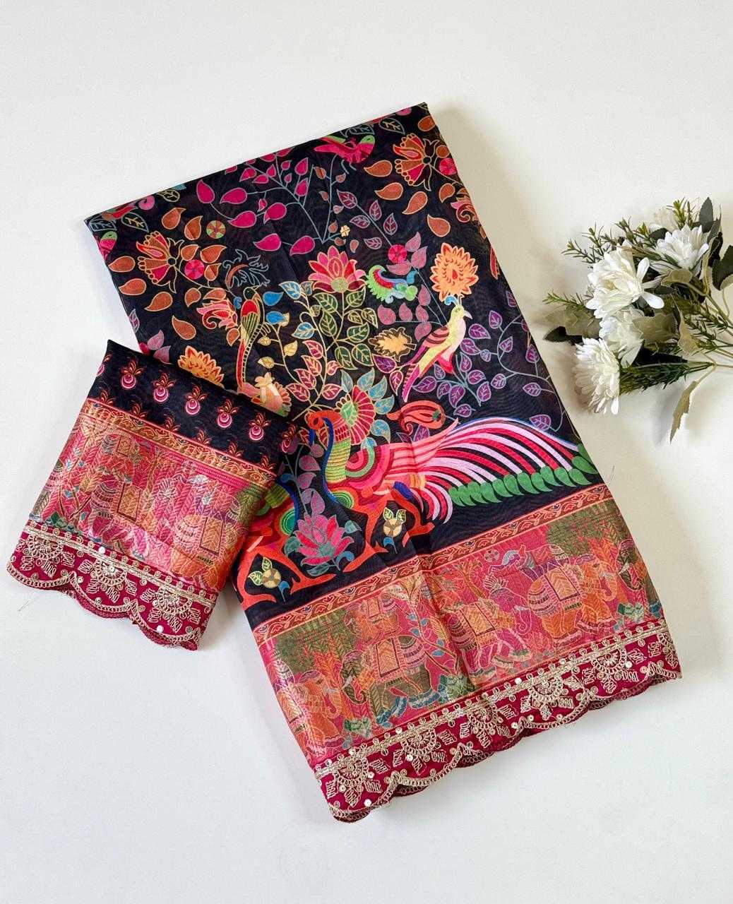 Ynf Soft Dola KESH681 108 Sarees Festive Collections Wholesale Printed Sarees Embroidered Sarees Sarees With Blouse Manufacturer- Kapda Export