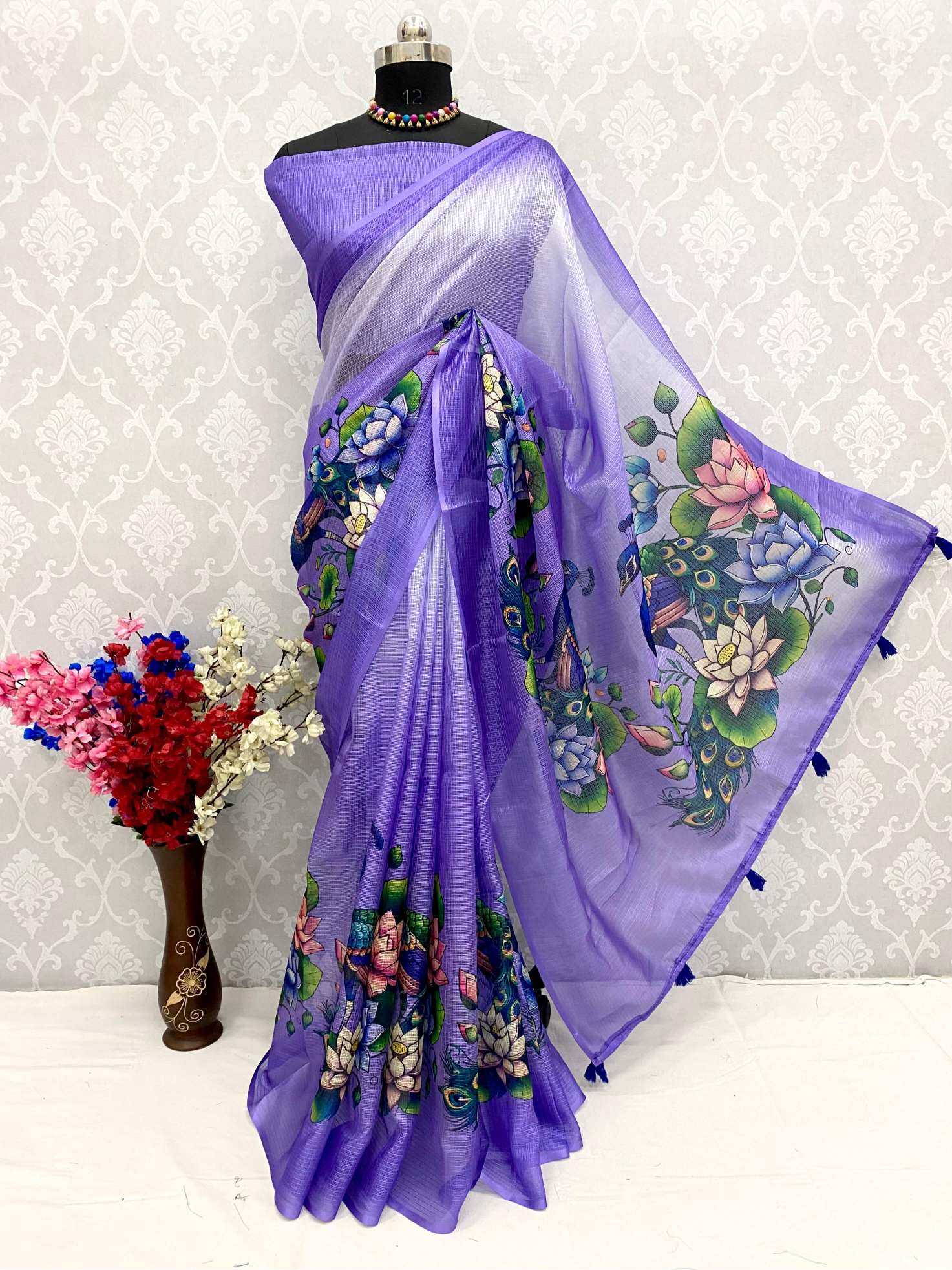 Ynf Soft Kota KESH690 292 Kalamkari Sarees Wholesale Designer Sarees Printed Sarees Kota Doria Sarees Manufacturer- Kapda Export