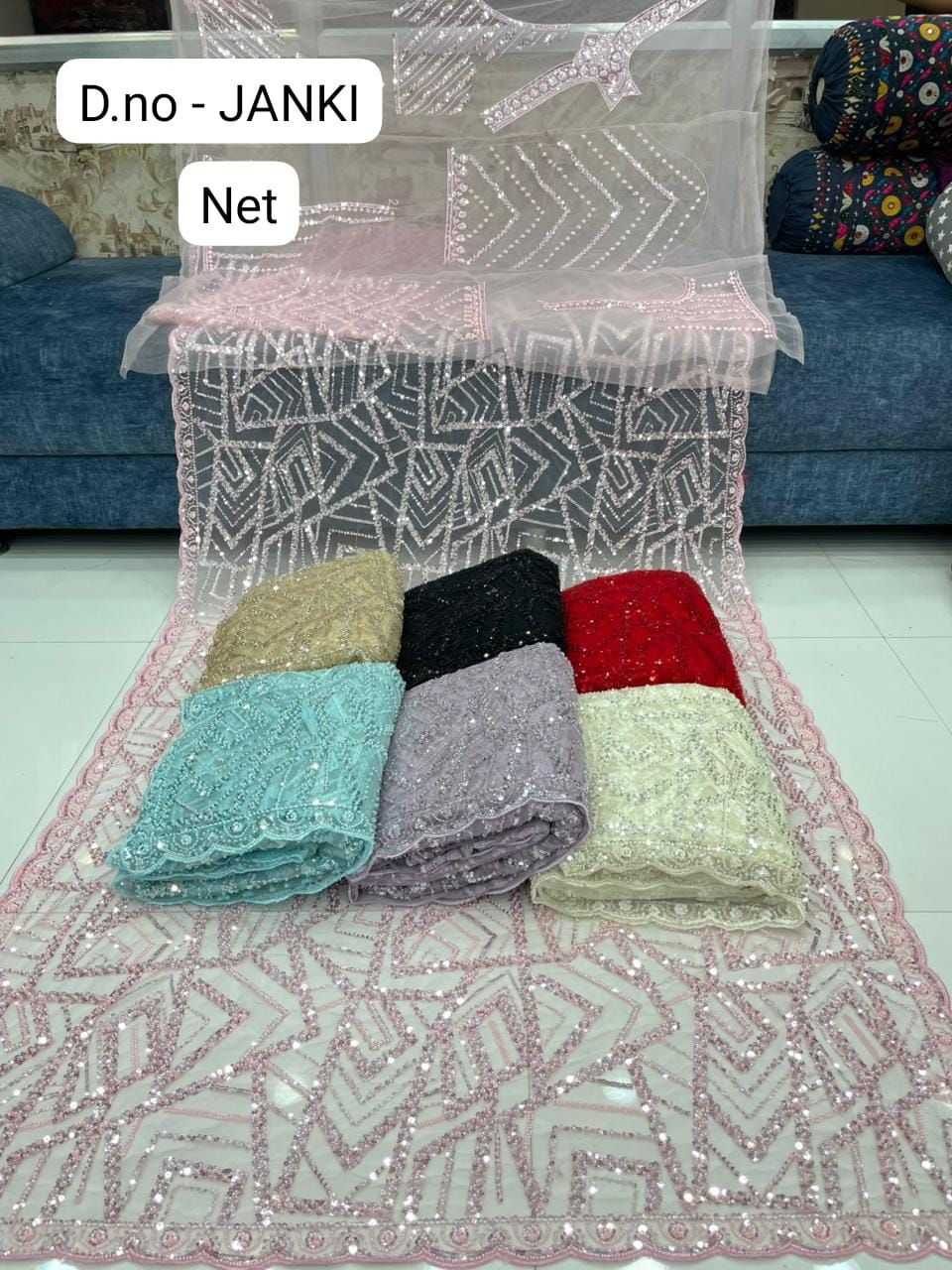 Ynf Soft Net KESH114 JANKI Sarees Festive Collections Wholesale Party Wear Sarees Net Sarees Sequins Work Saree Manufacturer- Kapda Export