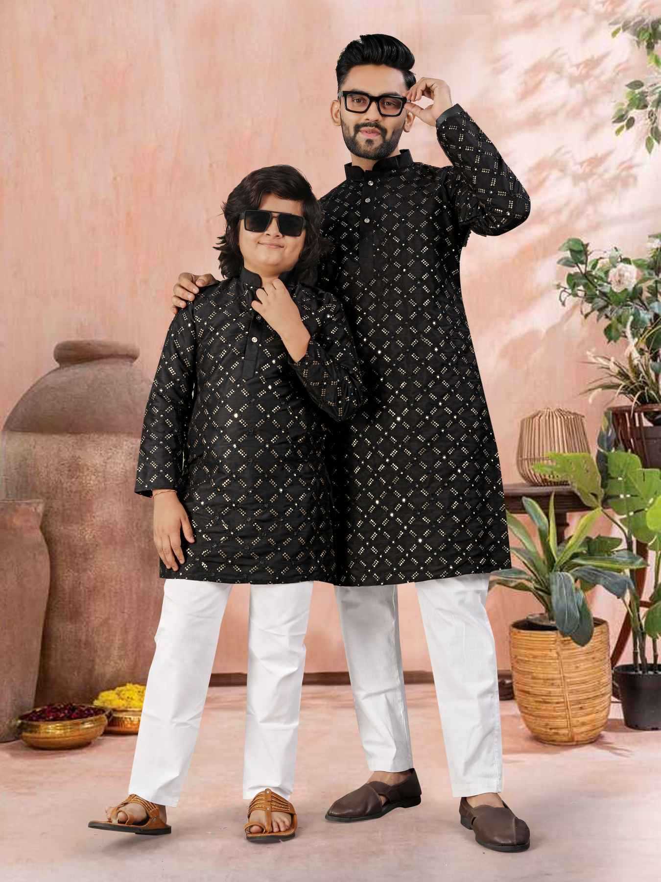 Ynf Soft Silk KESH747 GOLDEN Kids Wear Wholesale Boys Kurta Pyjama Kids Festive Wear Kids Party Wear Ethnic Manufacturer- Kapda Export