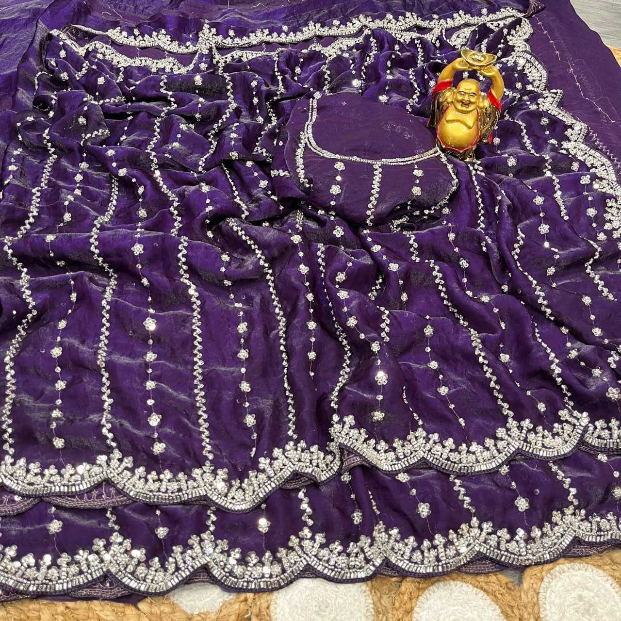 Ynf Space Silk RIN216 Avni Sarees Wholesale Hand Work Sarees Cutwork Saree Traditional Sarees Manufacturer- Kapda Export