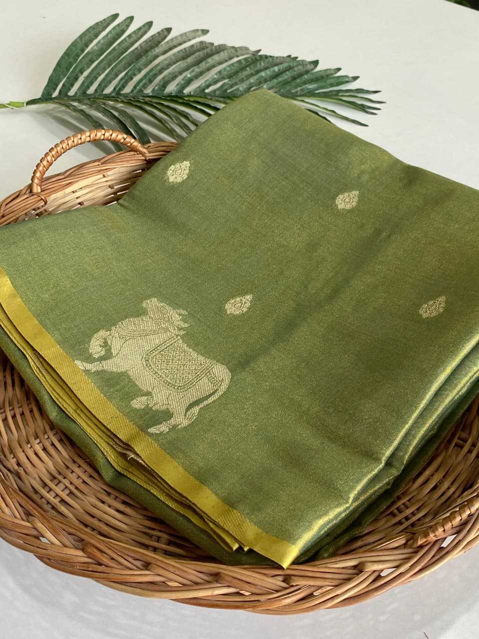 Ynf Tissue KESH737 Gargee Sarees Wholesale Designer Sarees Butta Sarees Zari Border Sarees Manufacturer- Kapda Export