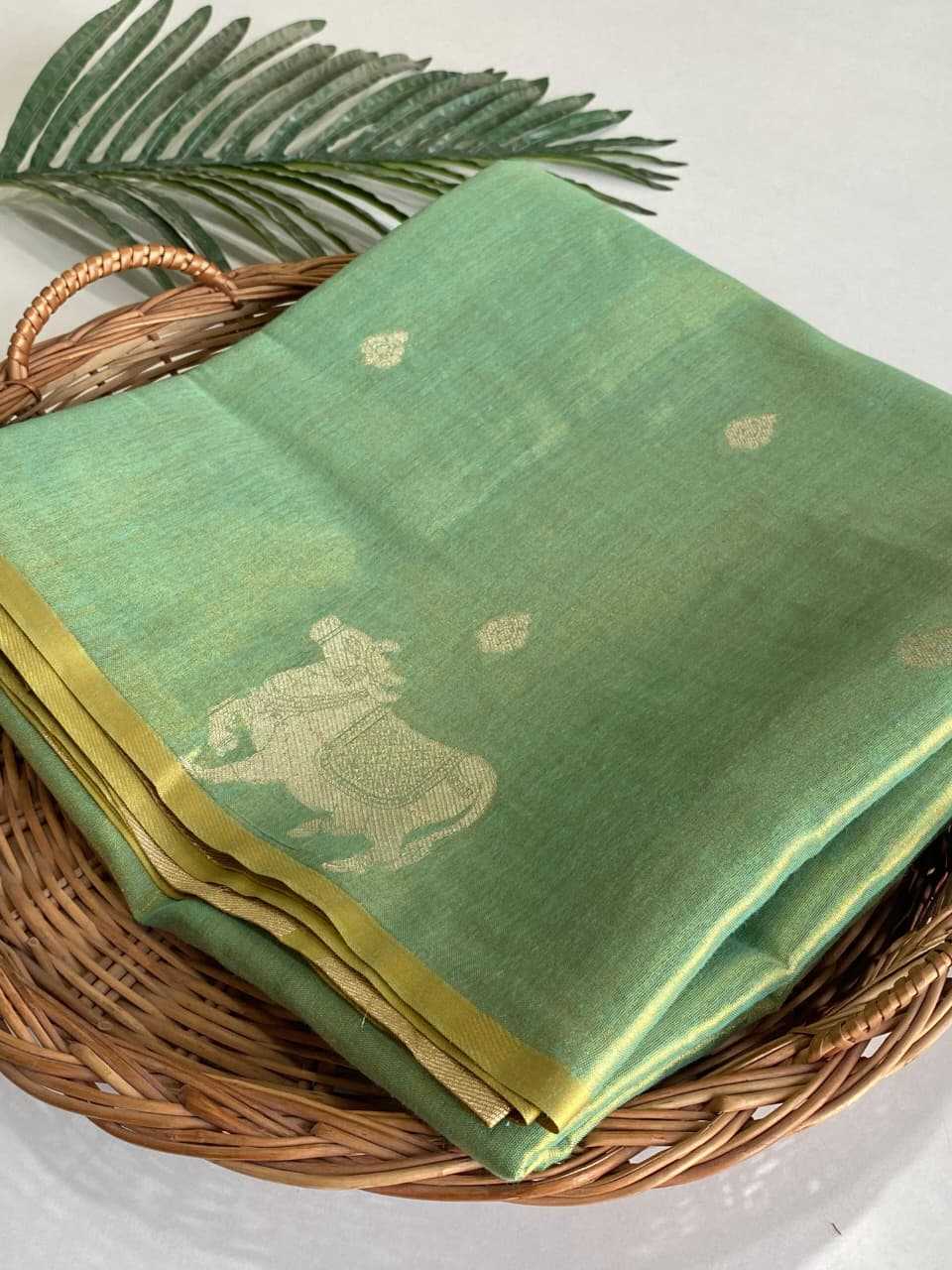 Ynf Tissue KESH737 Gargee Sarees Wholesale Designer Sarees Butta Sarees Zari Border Sarees Manufacturer- Kapda Export