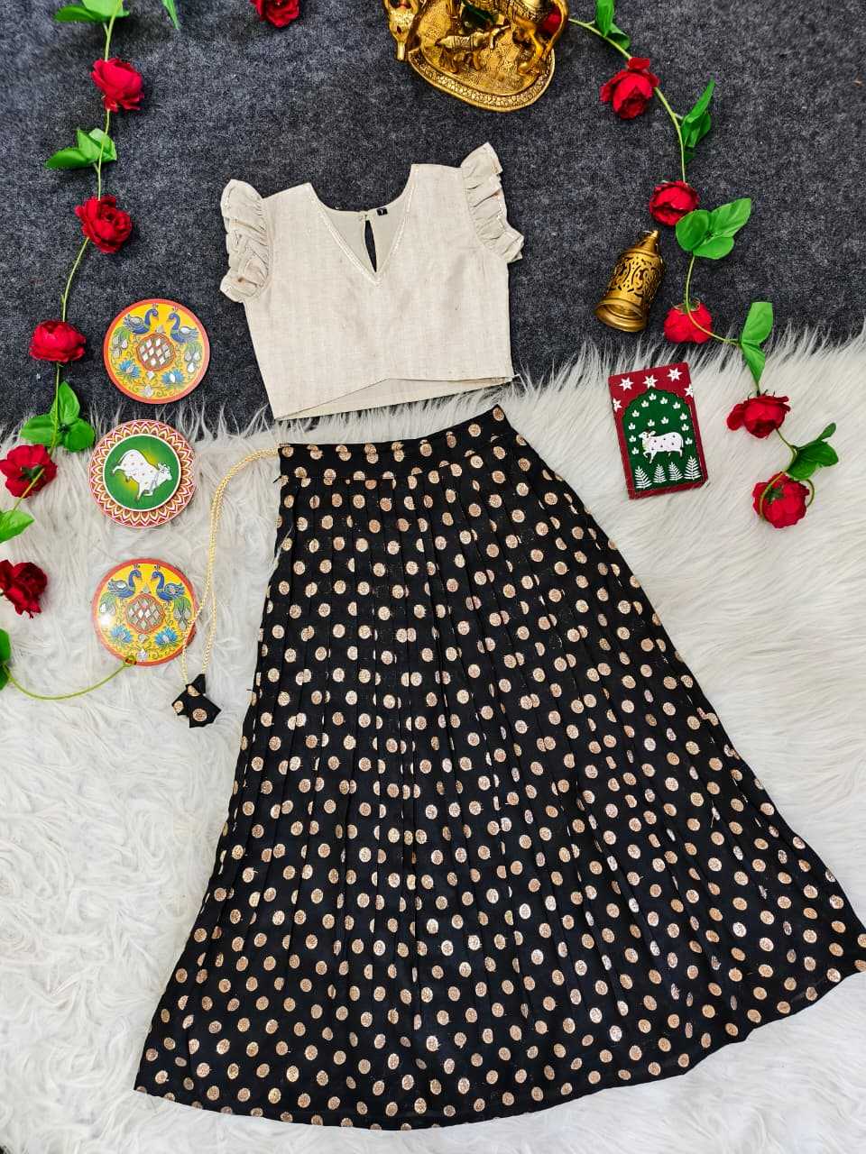 Ynf Viscose KESH249 2135-41 Kids Wear Festive Collections Wholesale Kids Lehenga Choli Kids Festive Wear Kids Party Wear Ethnic Manufacturer- Kapda Export