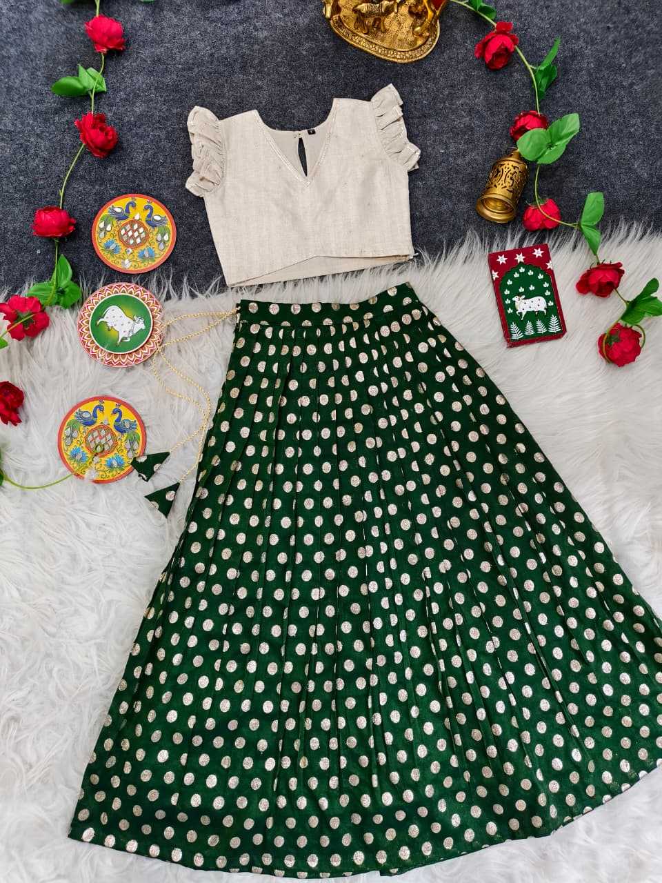 Ynf Viscose KESH249 2135-41 Kids Wear Festive Collections Wholesale Kids Lehenga Choli Kids Festive Wear Kids Party Wear Ethnic Manufacturer- Kapda Export