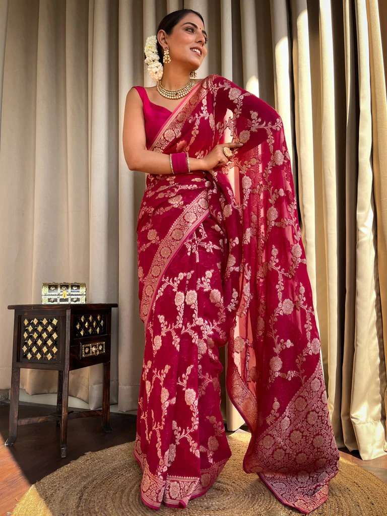 YNF BANARASI SOFT SILK RAS 4096 WHOLESALE SAREES MANUFACTURER